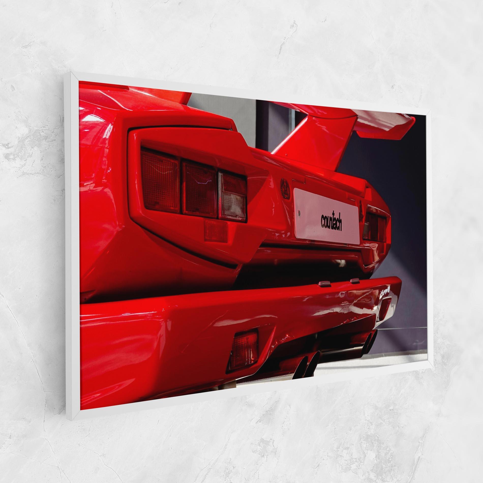Leinwandbild Red Rear Countach mockup 1