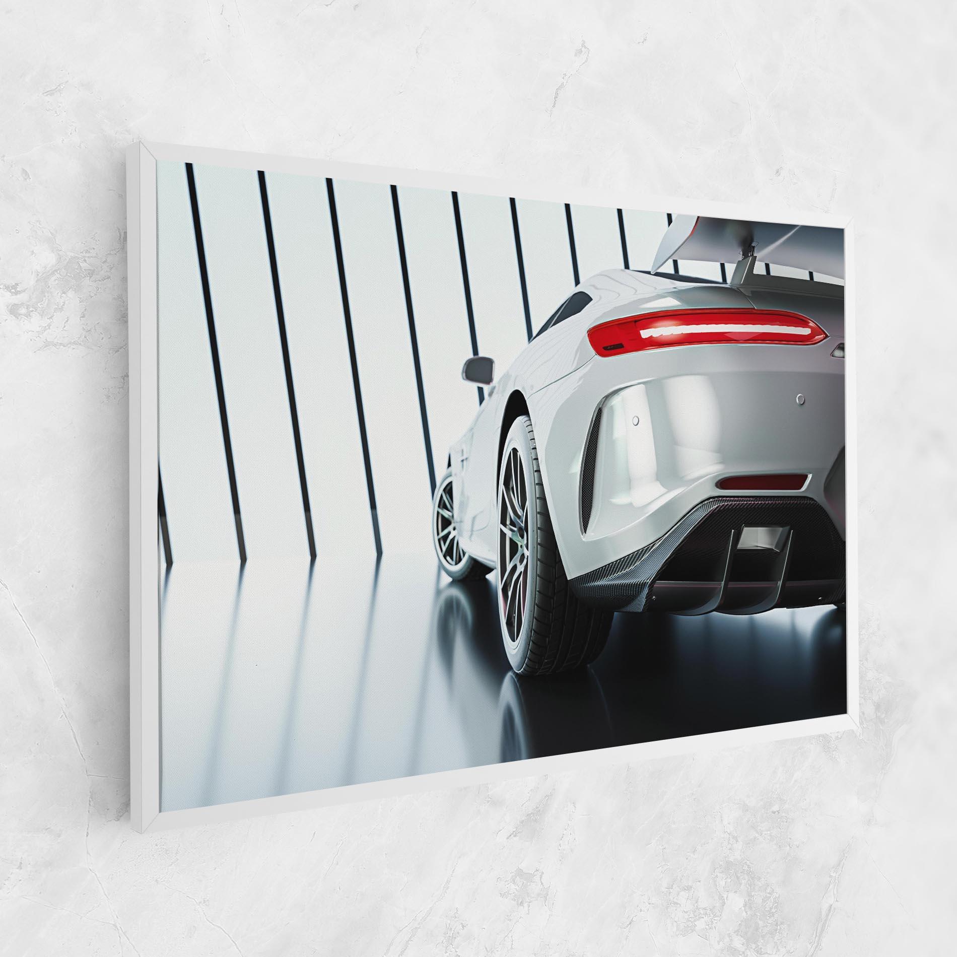 Leinwandbild White Mercedes Amg mockup 1
