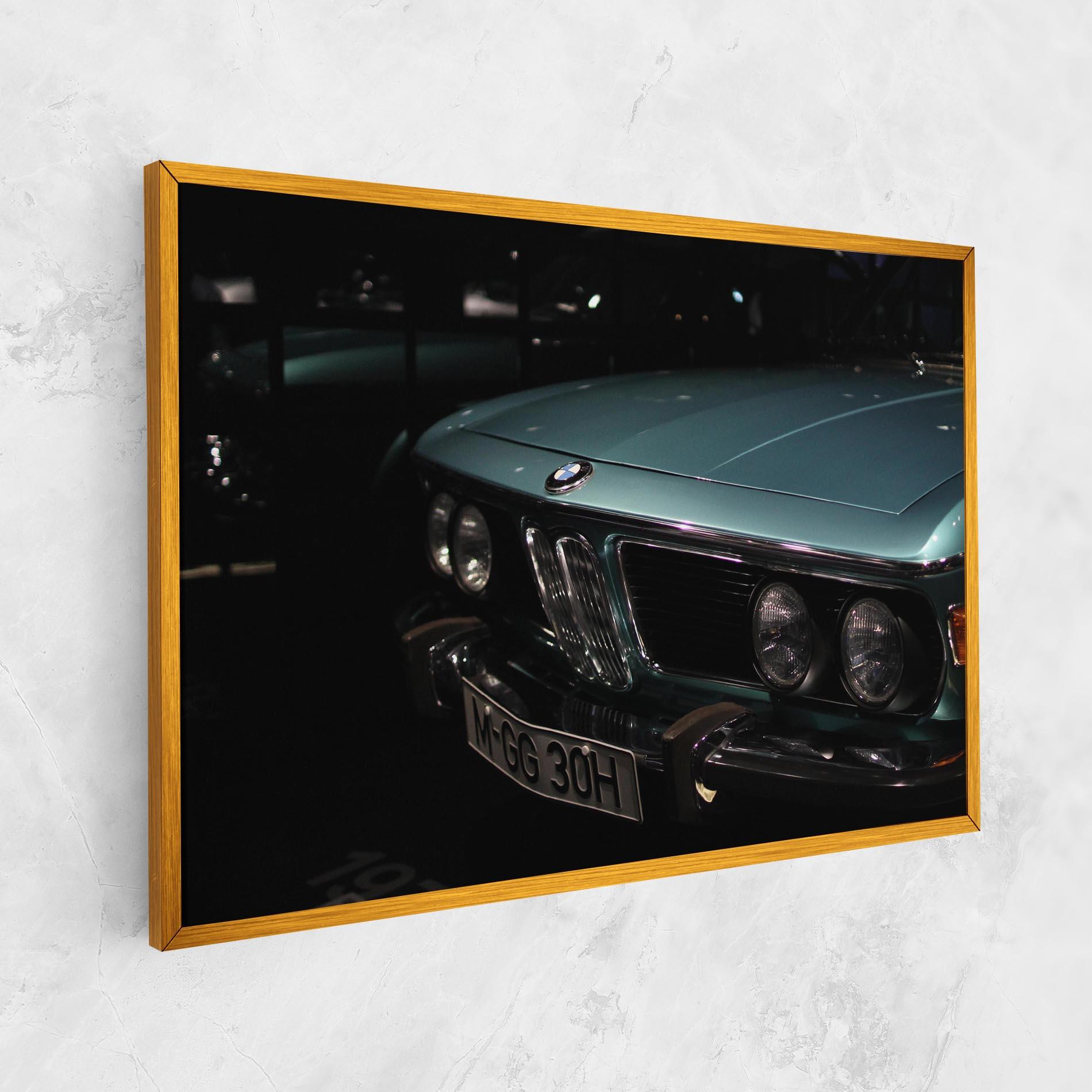 Leinwandbild Old Bmw Headlight mockup 1