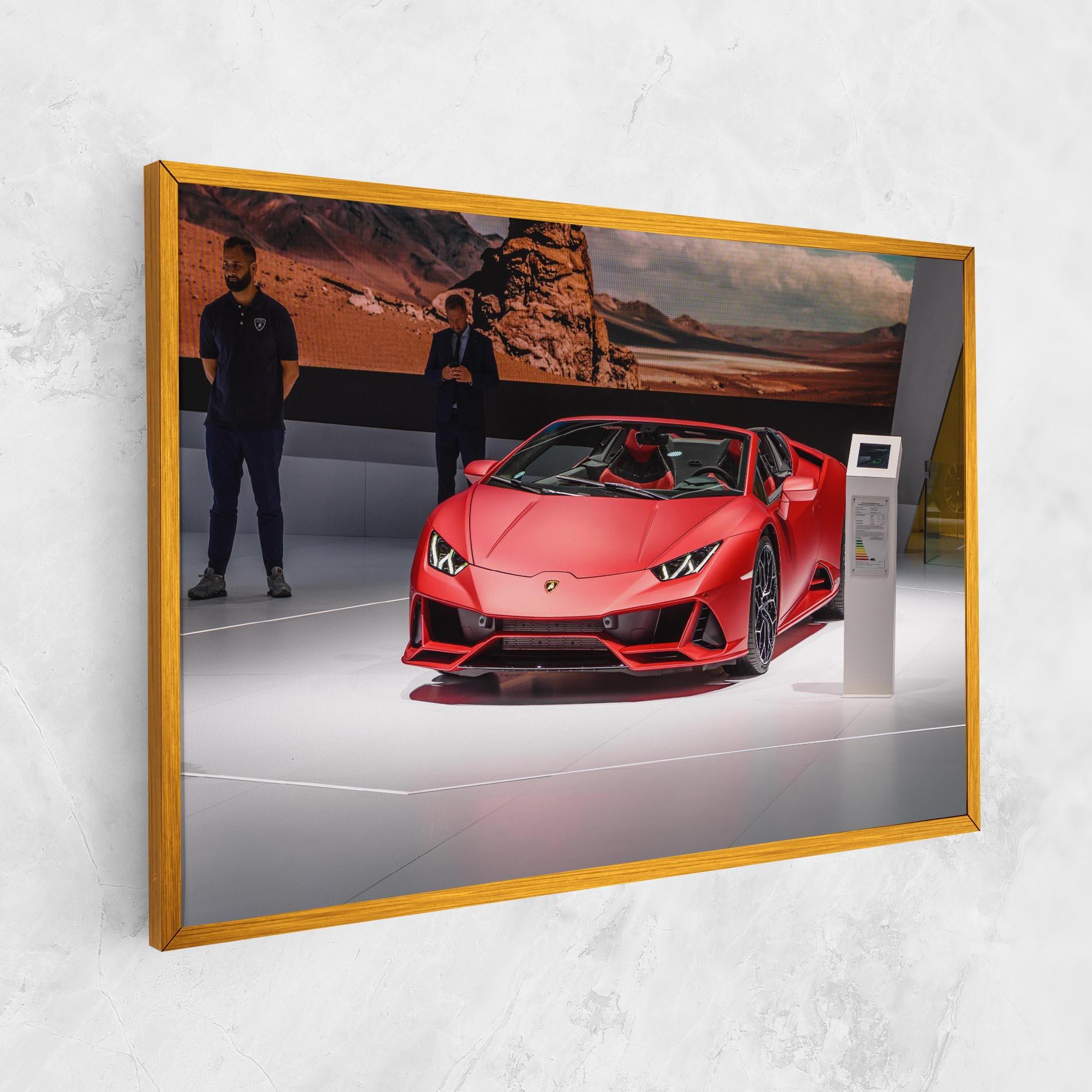 Leinwandbild Red Lambo Front mockup 1