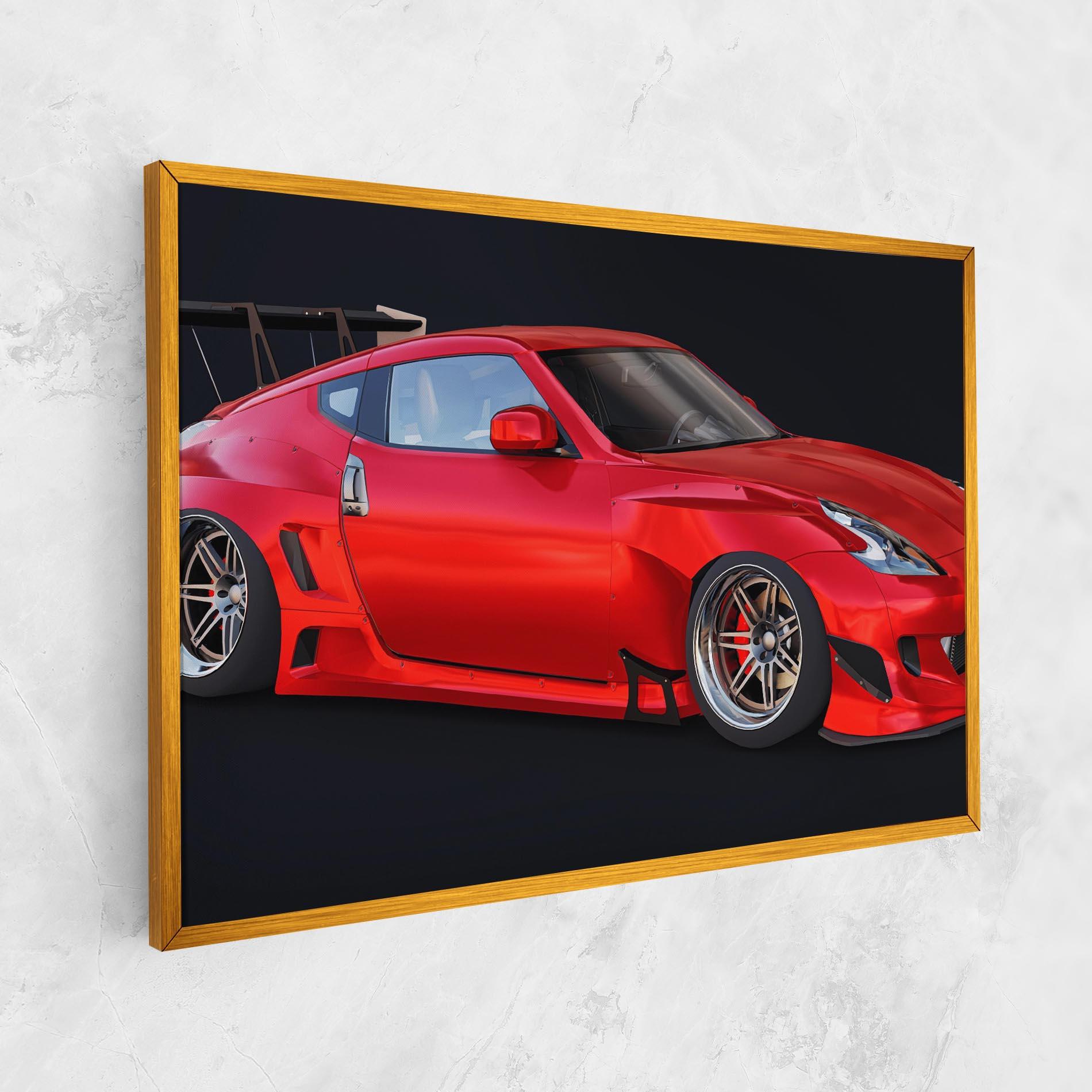 Leinwandbild Red Tuned 350z mockup 1