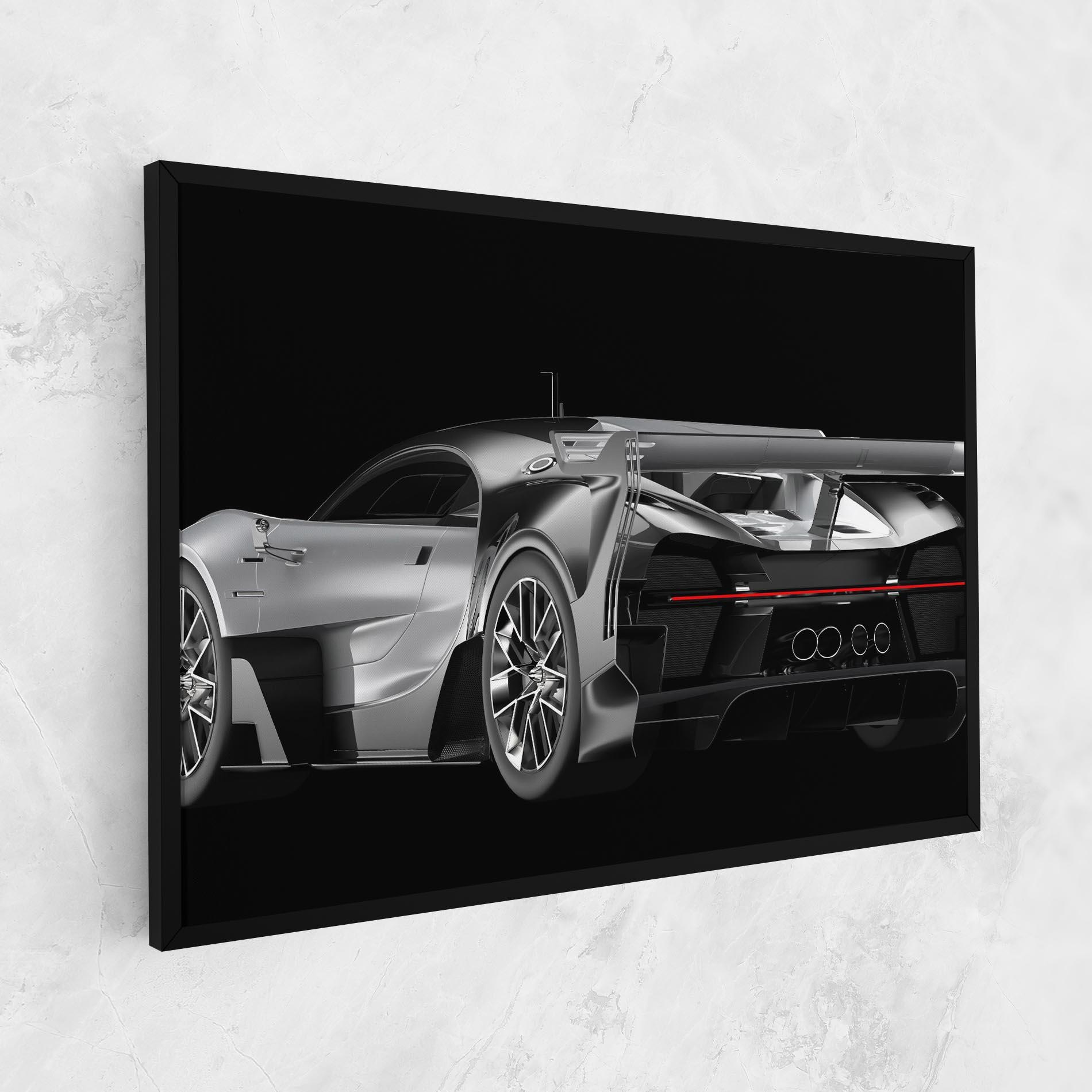 Leinwandbild Black Rear Hypercar mockup 1