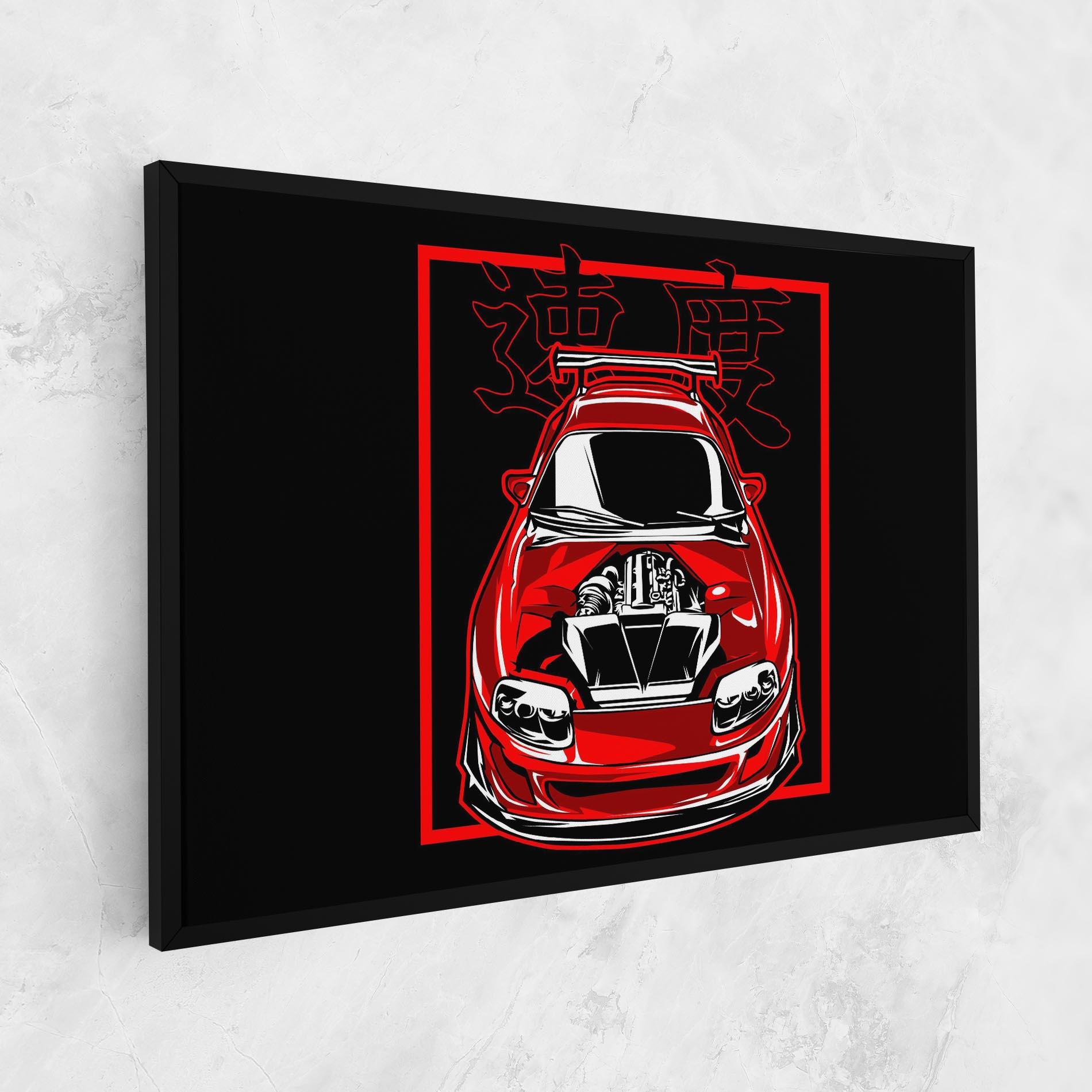 Leinwandbild Japanese Red Car mockup 1