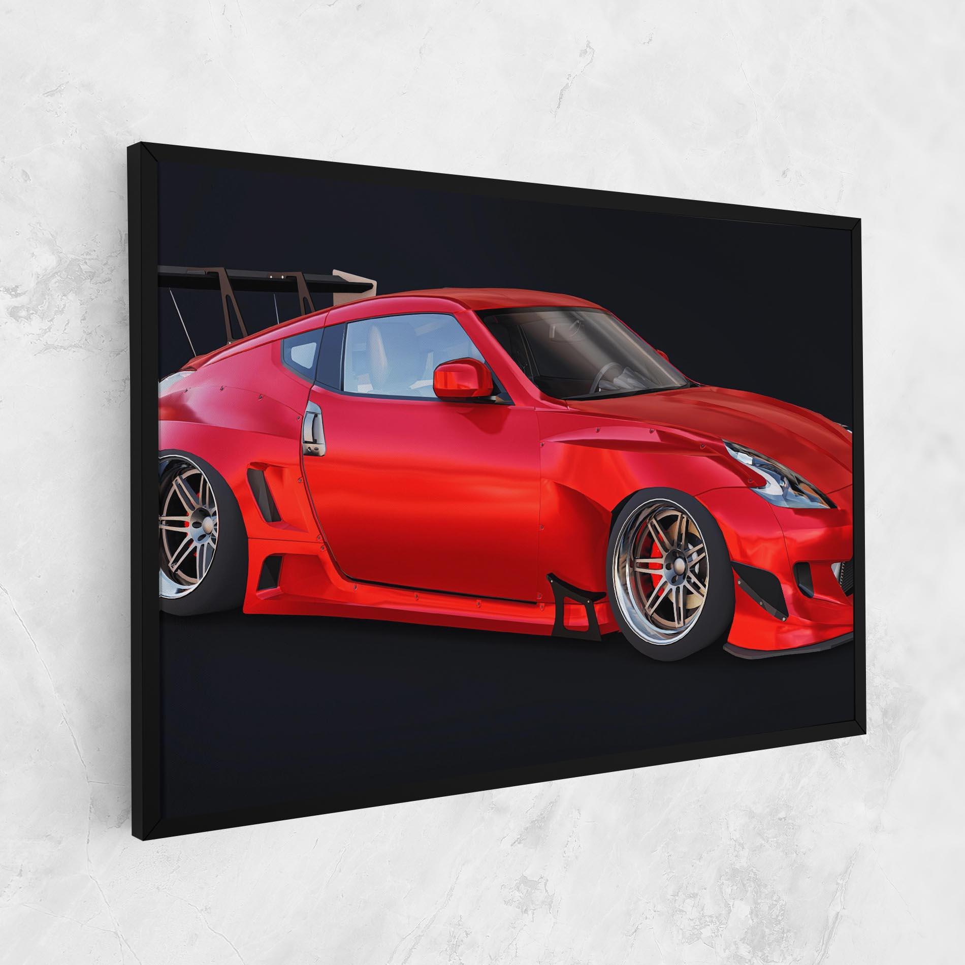 Leinwandbild Red Tuned 350z mockup 1