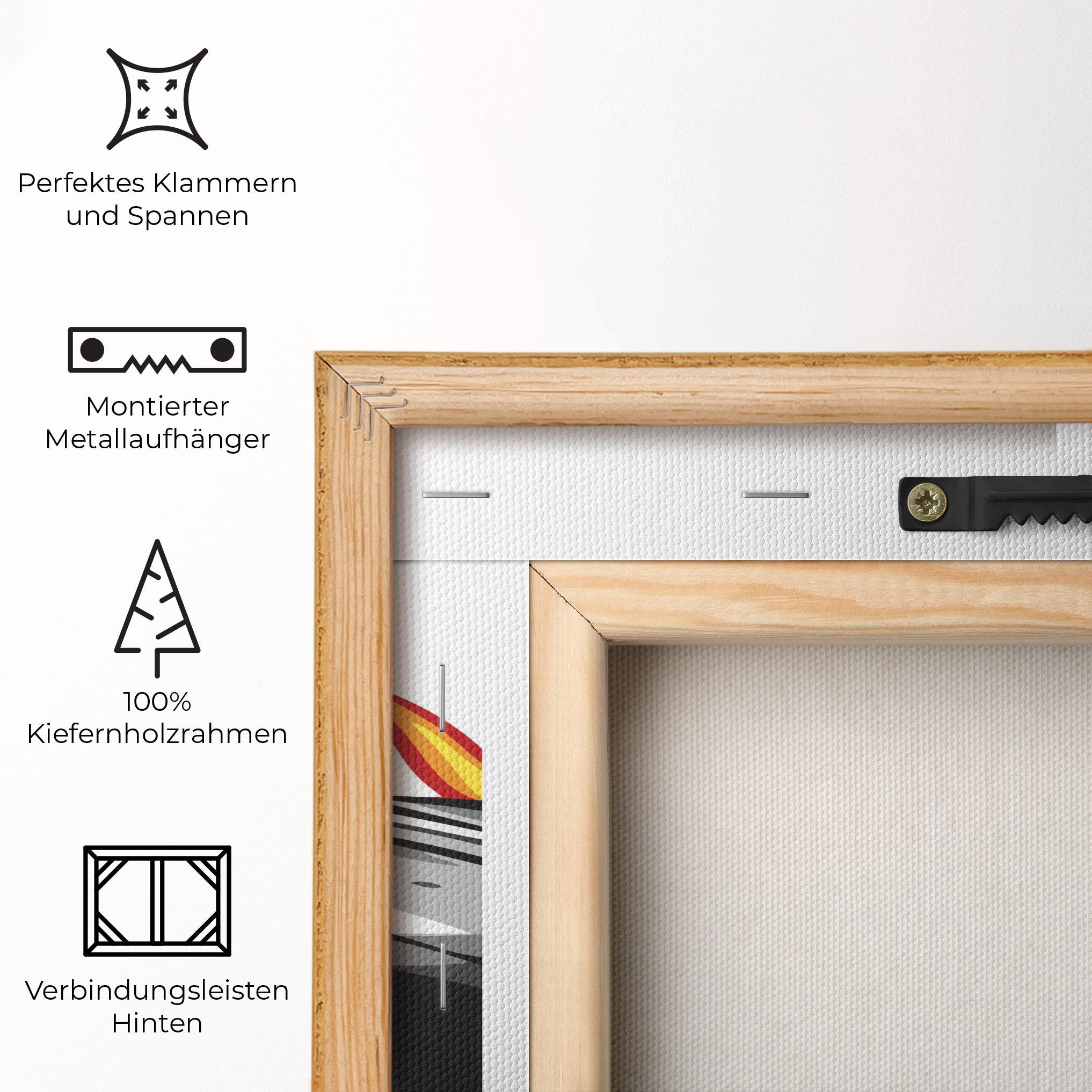 Leinwandbild Fire Black Car mockup 5