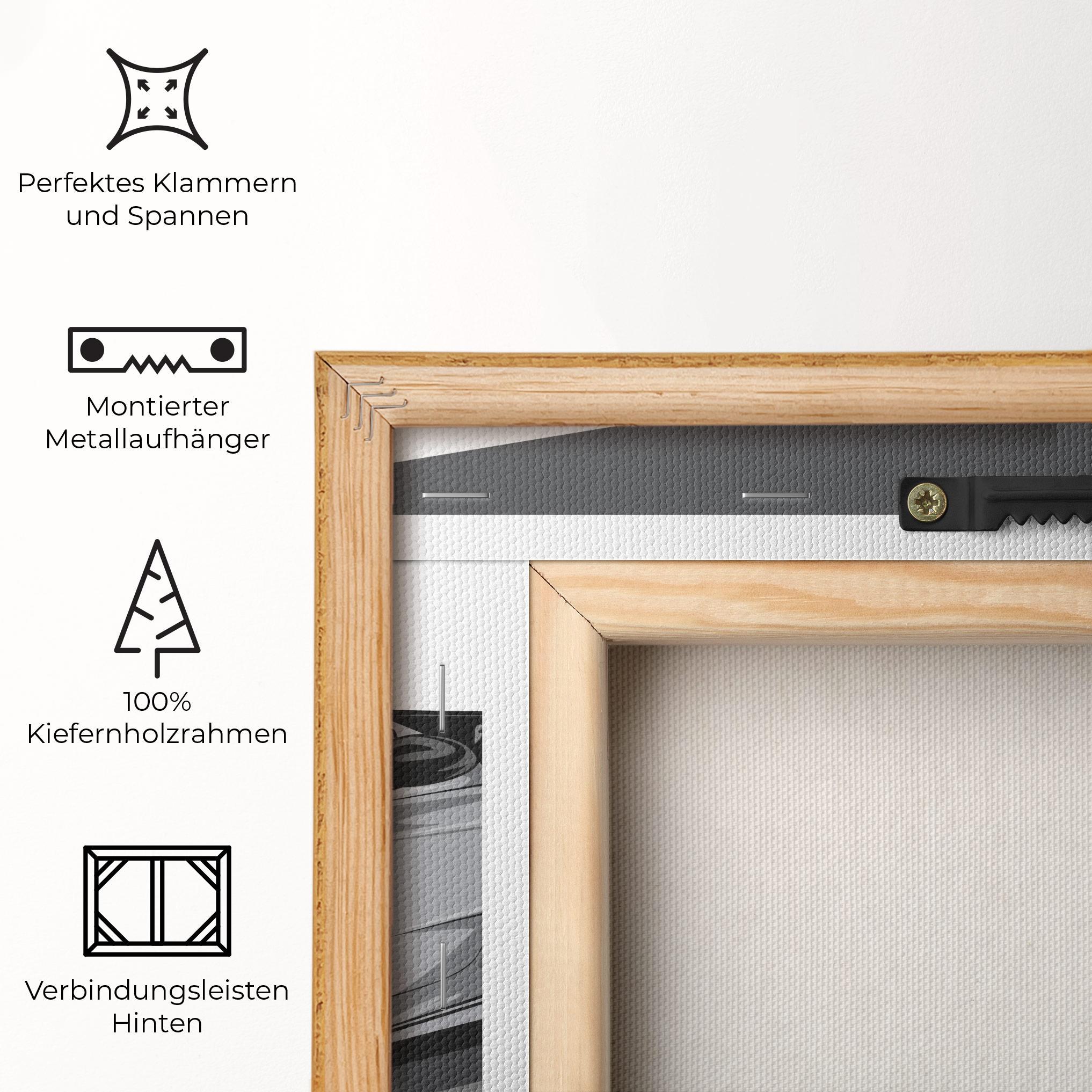 Leinwandbild Grey Sport Car mockup 5