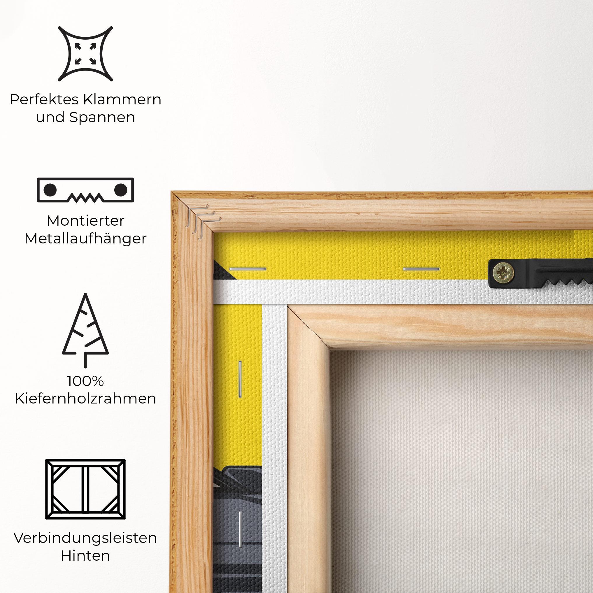 Leinwandbild Yellow Sun Car mockup 5