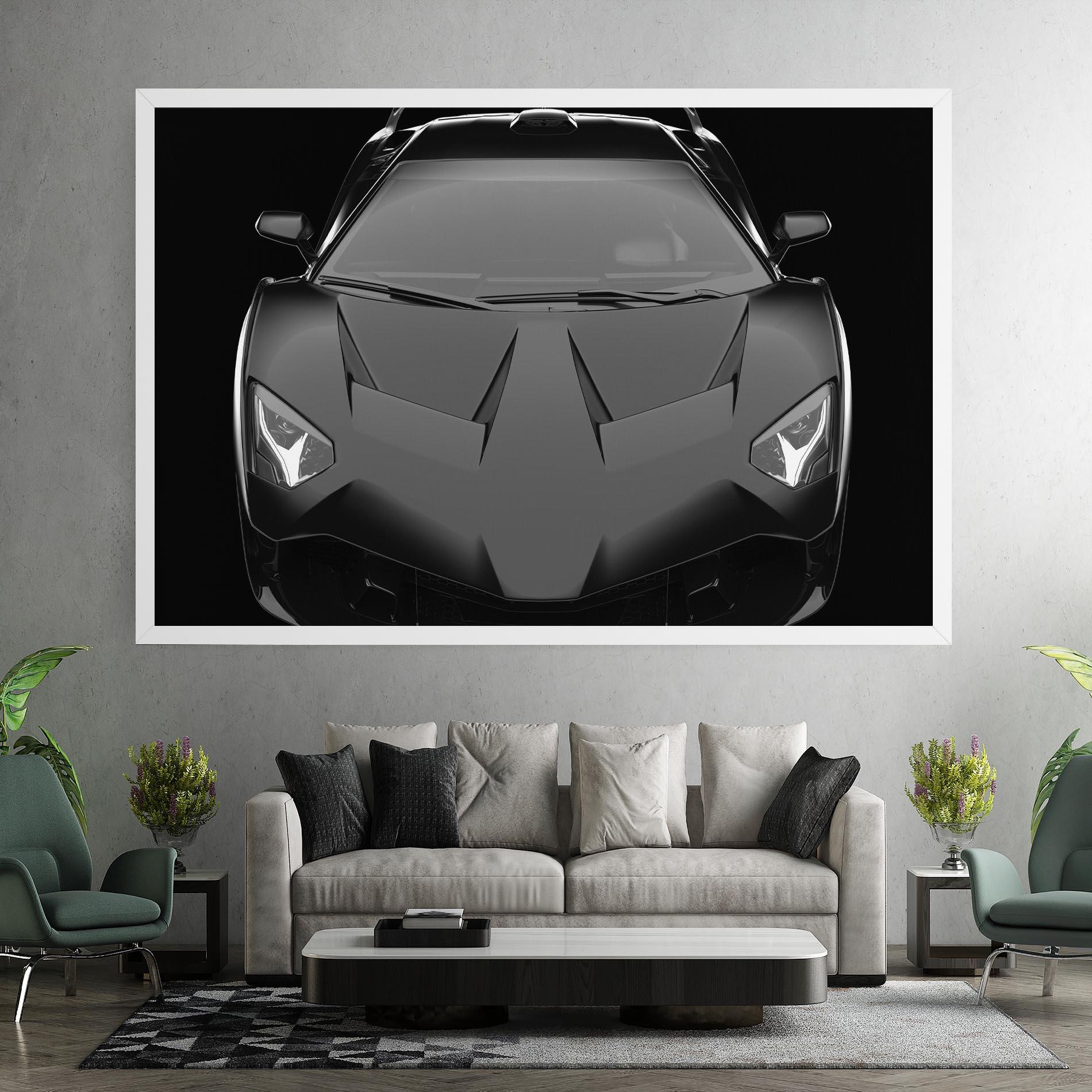 Leinwandbild Black Matte Lambo mockup 7