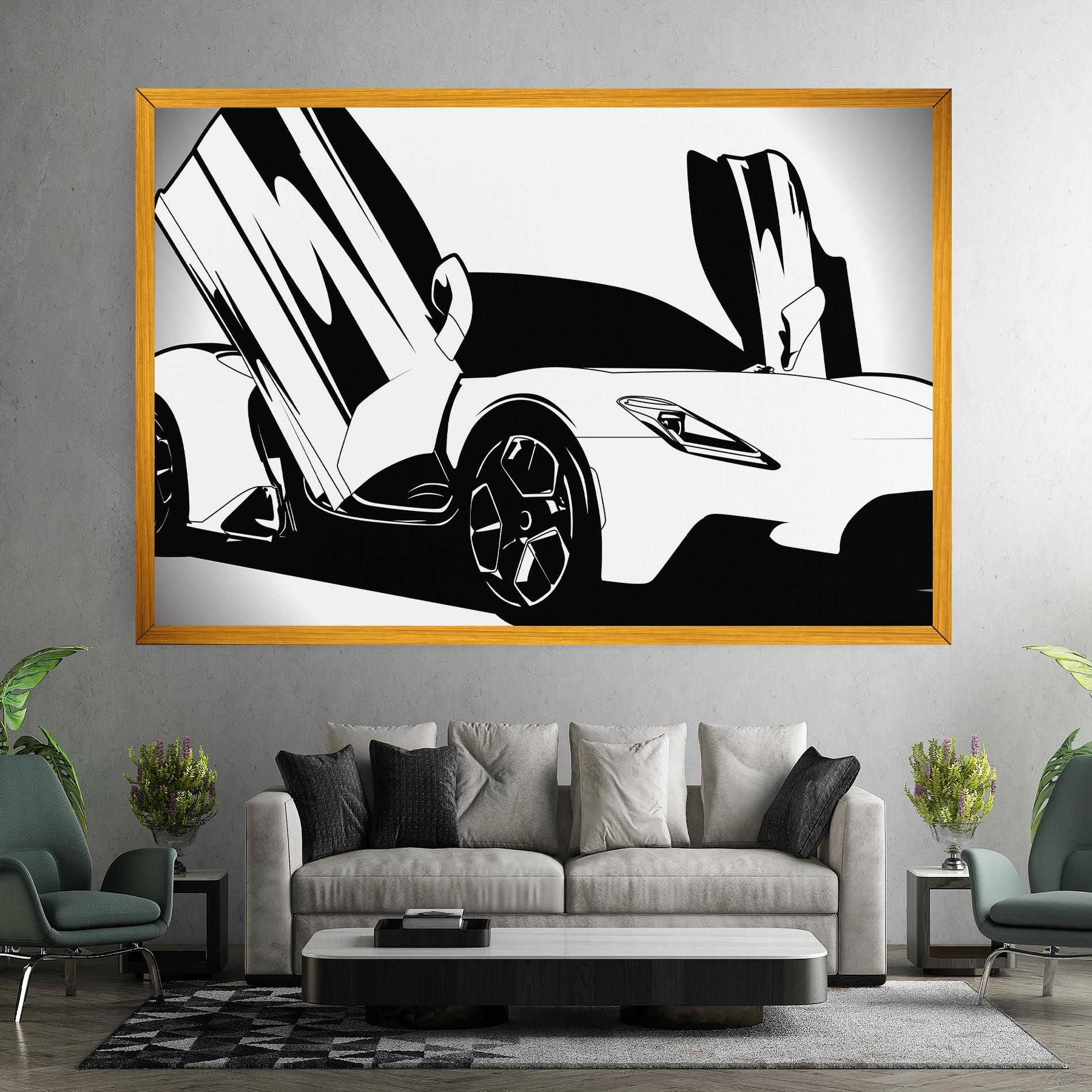Black White Car mockup 7