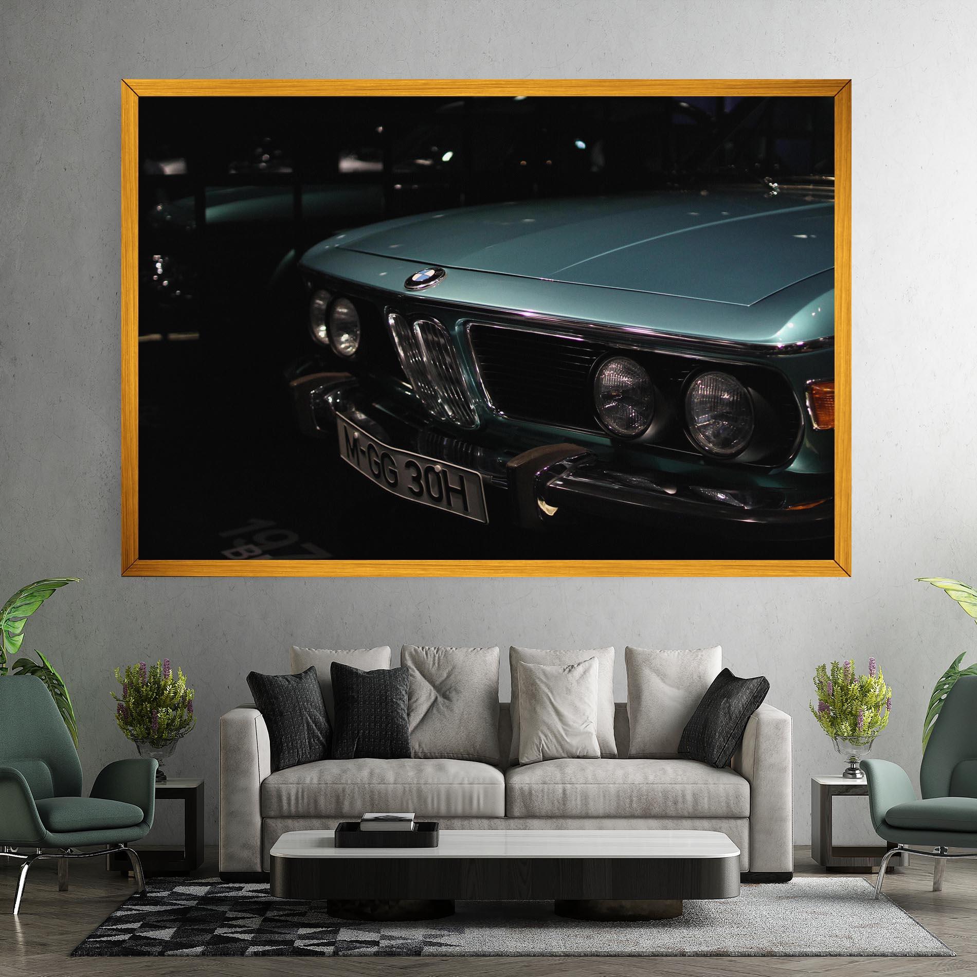 Leinwandbild Old Bmw Headlight mockup 7