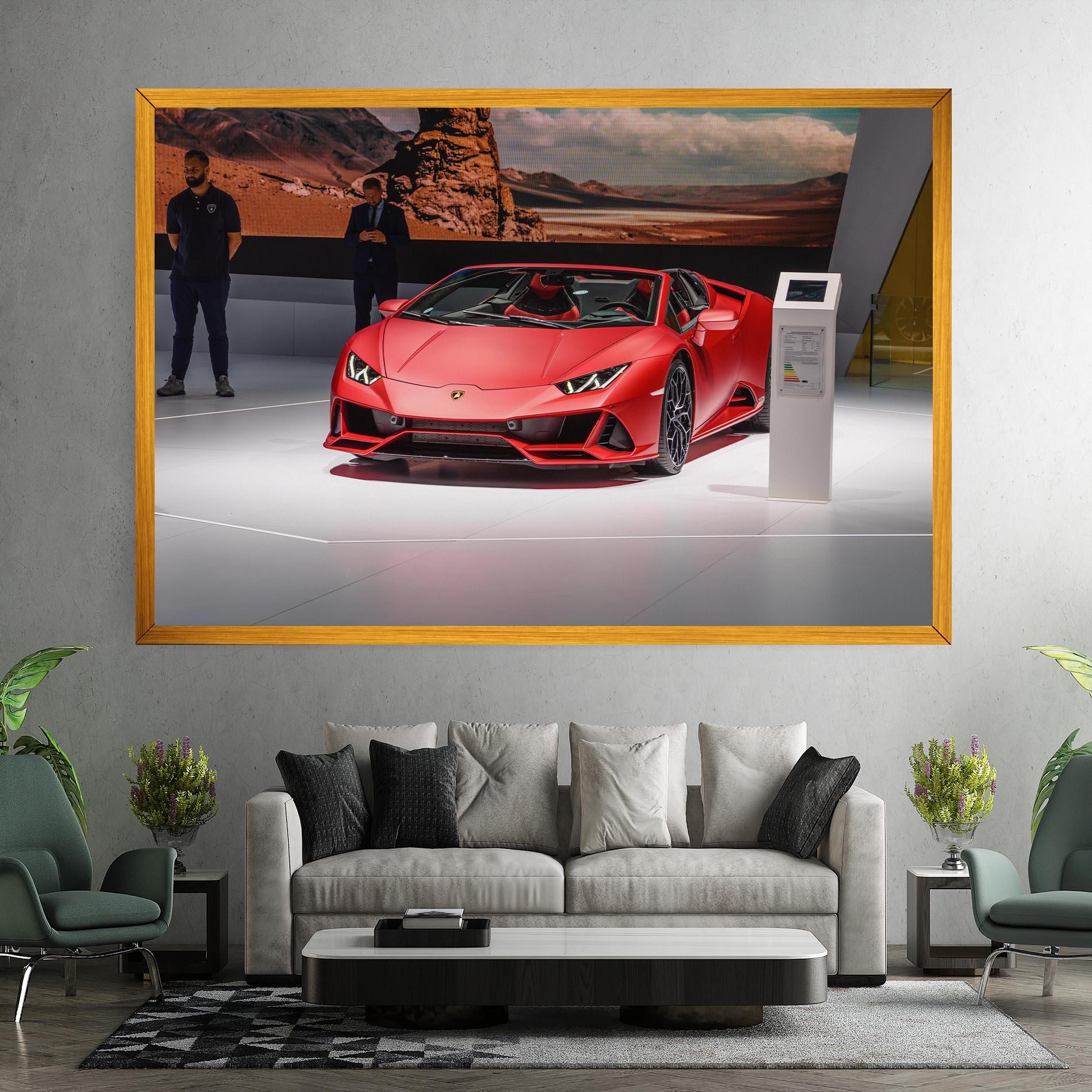 Leinwandbild Red Lambo Front mockup 7