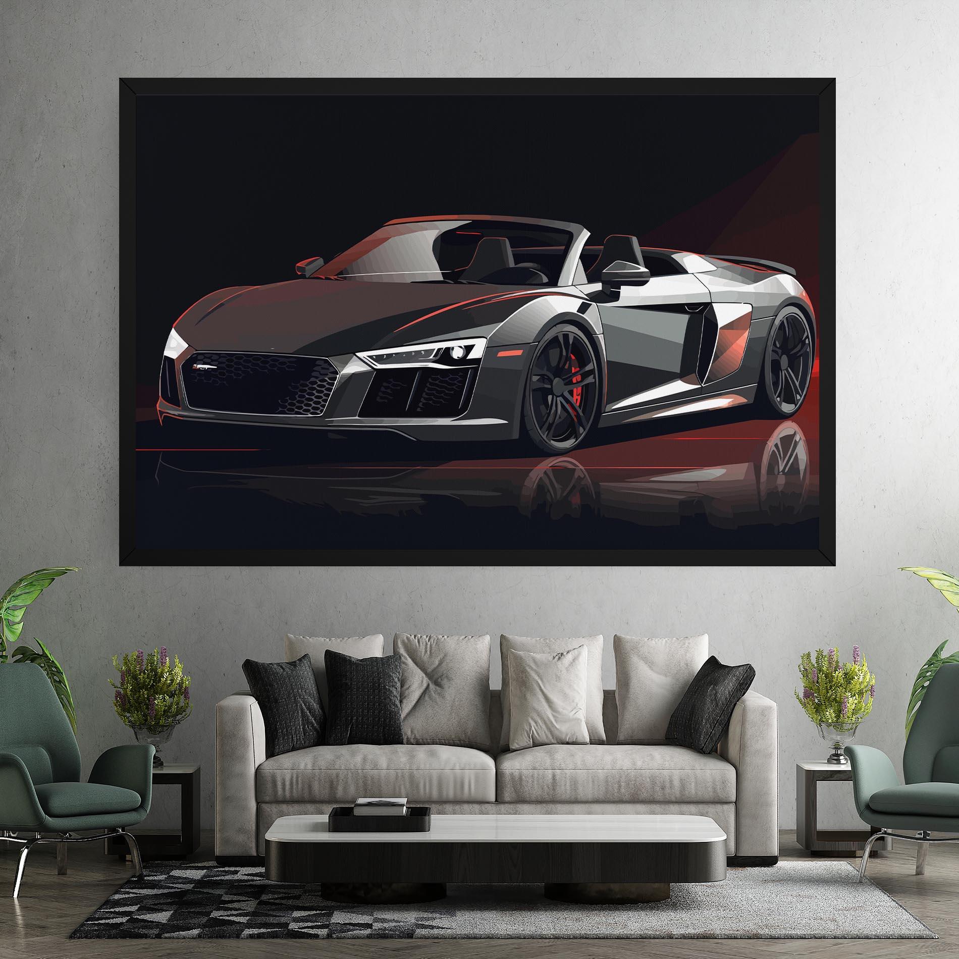 Leinwandbild Cool Grey Car mockup 7