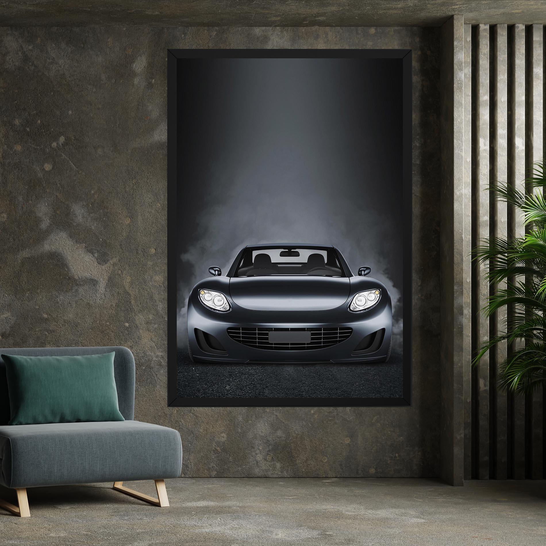Leinwandbild Black Front Car mockup 7