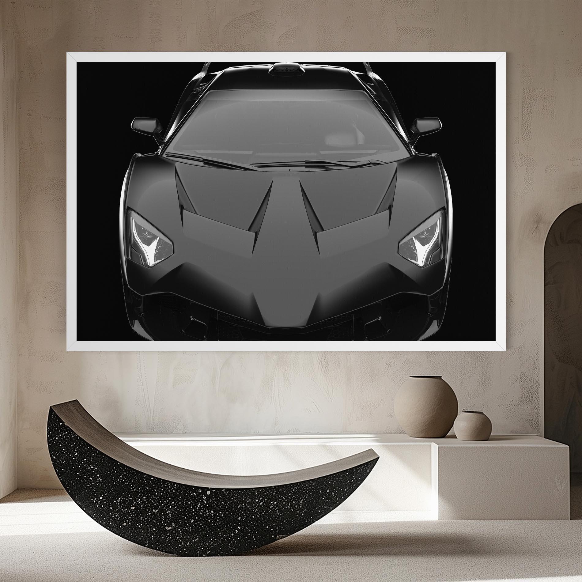 Leinwandbild Black Matte Lambo mockup 8