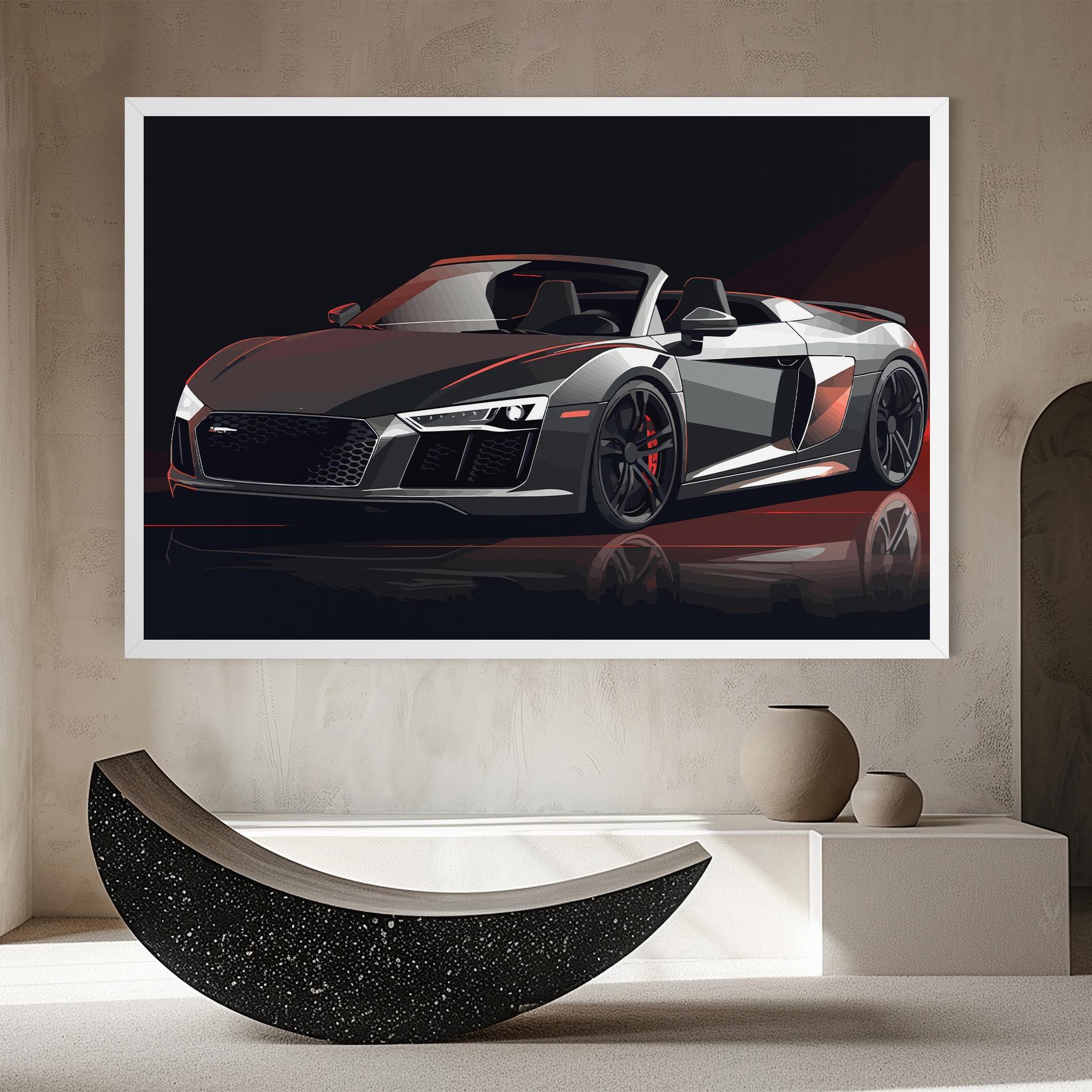 Leinwandbild Cool Grey Car mockup 8