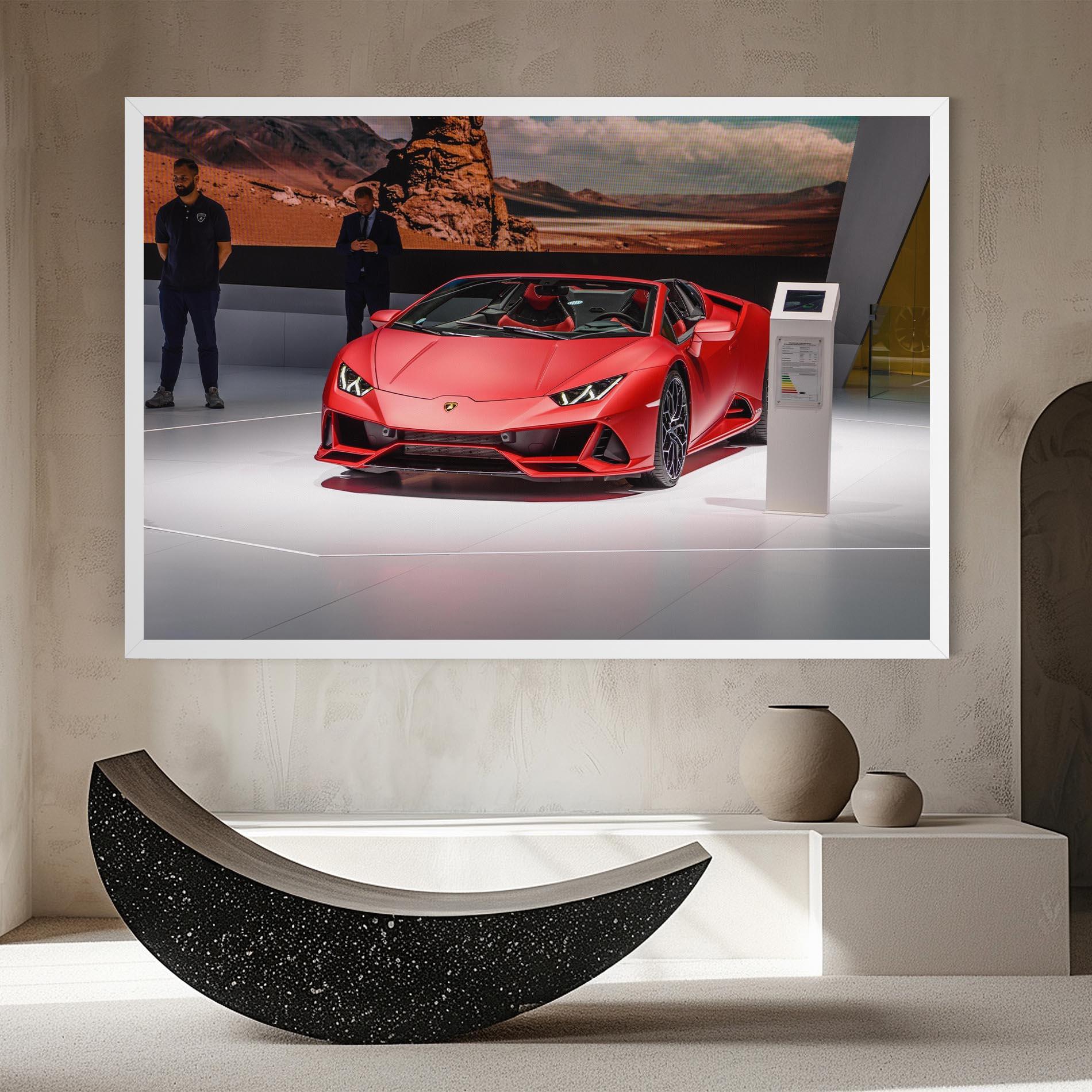 Leinwandbild Red Lambo Front mockup 8