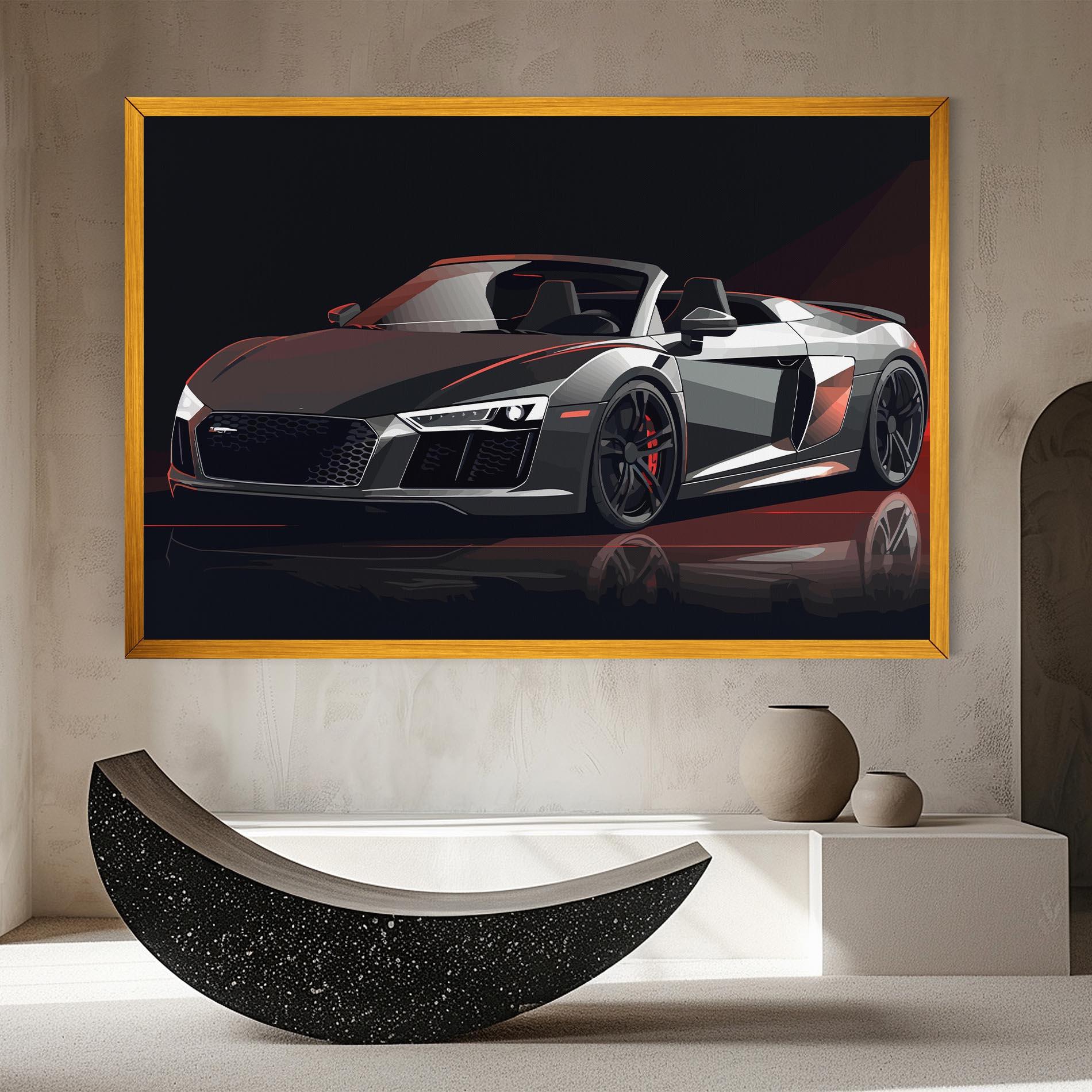 Leinwandbild Cool Grey Car mockup 8