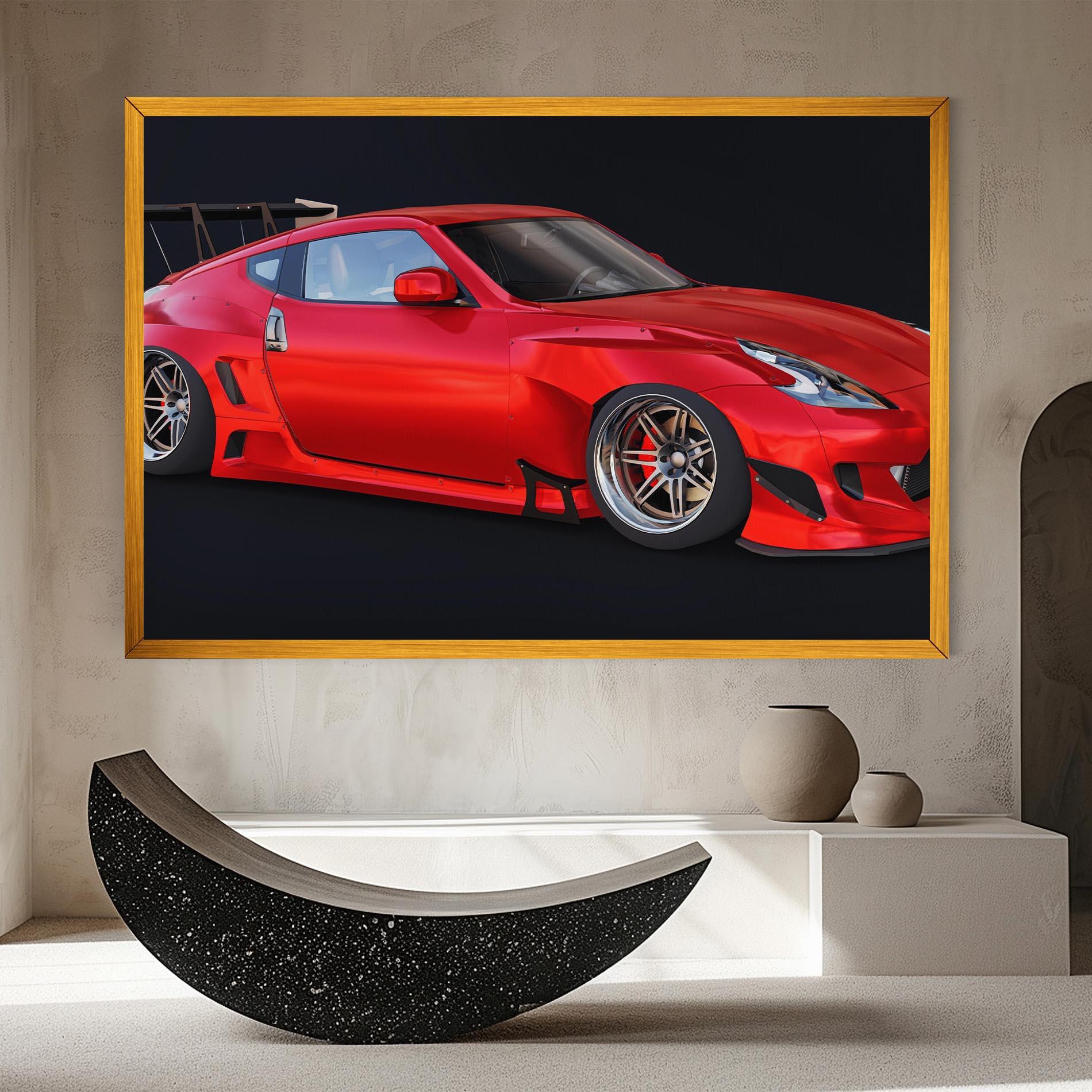 Leinwandbild Red Tuned 350z mockup 8