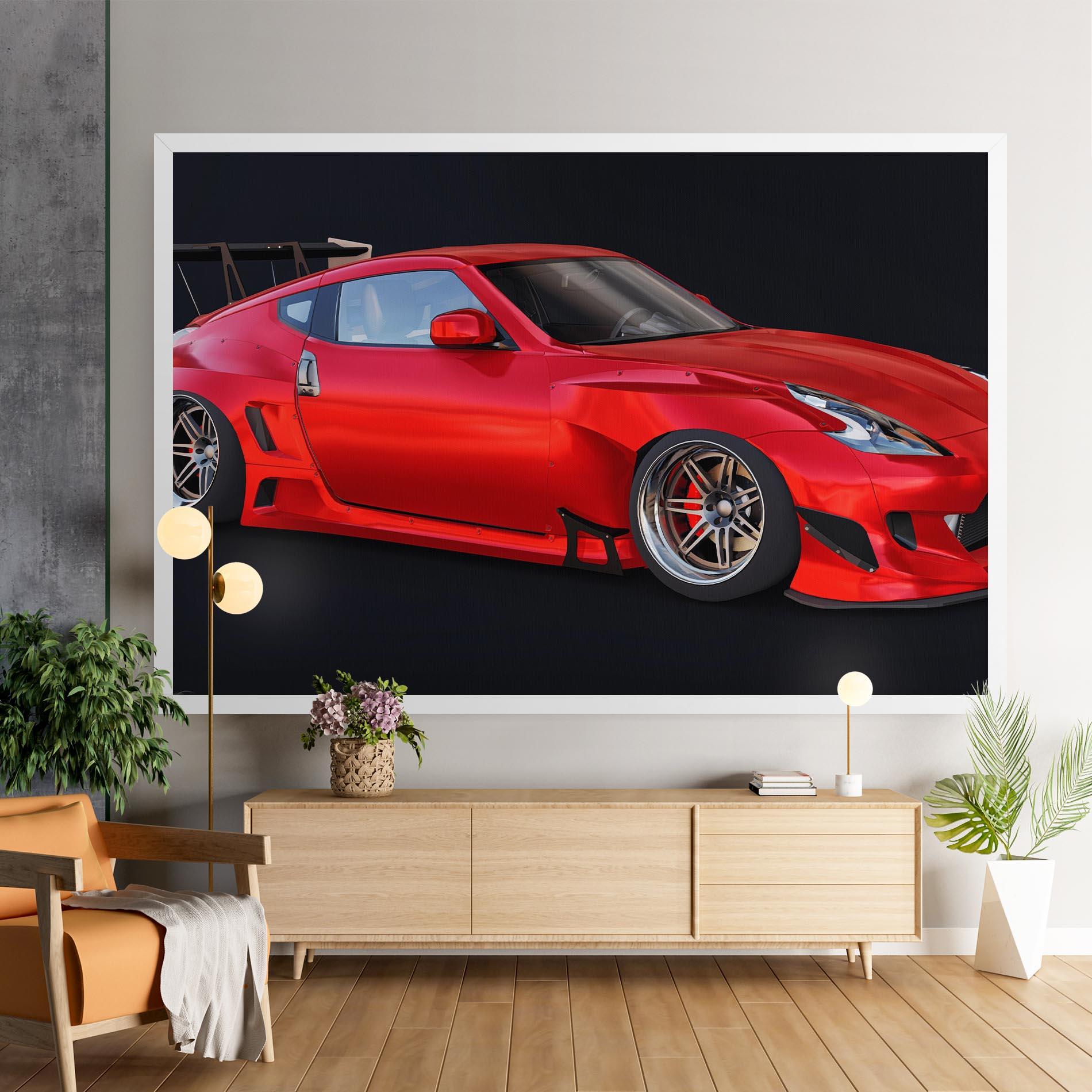 Leinwandbild Red Tuned 350z mockup 9