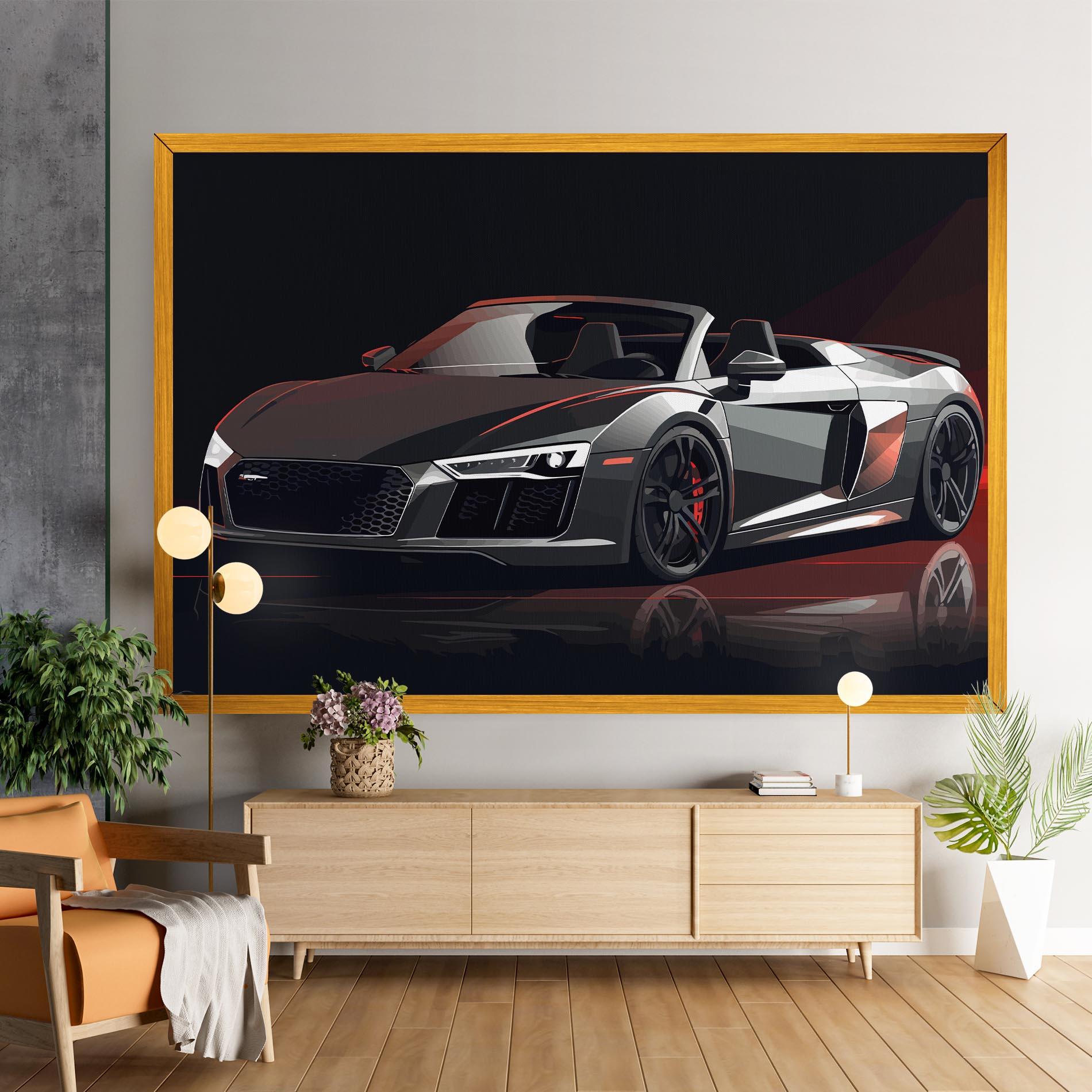 Leinwandbild Cool Grey Car mockup 9