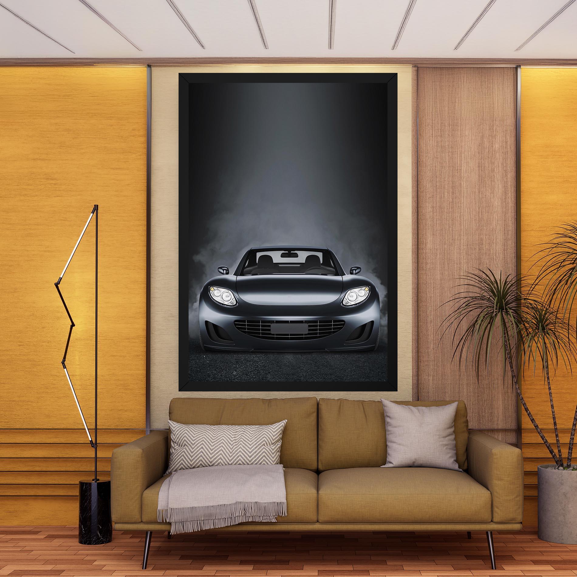Leinwandbild Black Front Car mockup 9