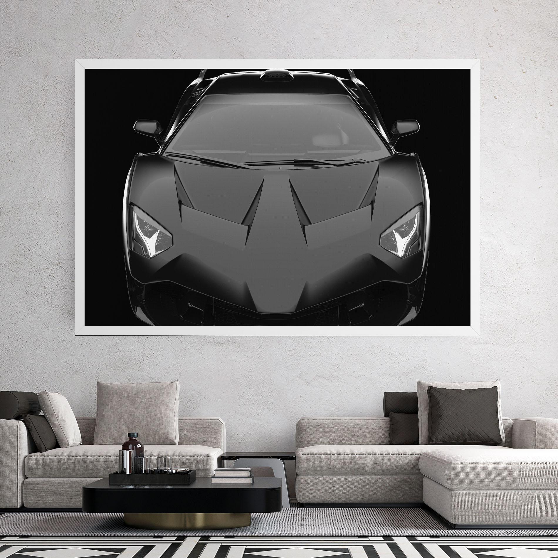 Leinwandbild Black Matte Lambo mockup 2