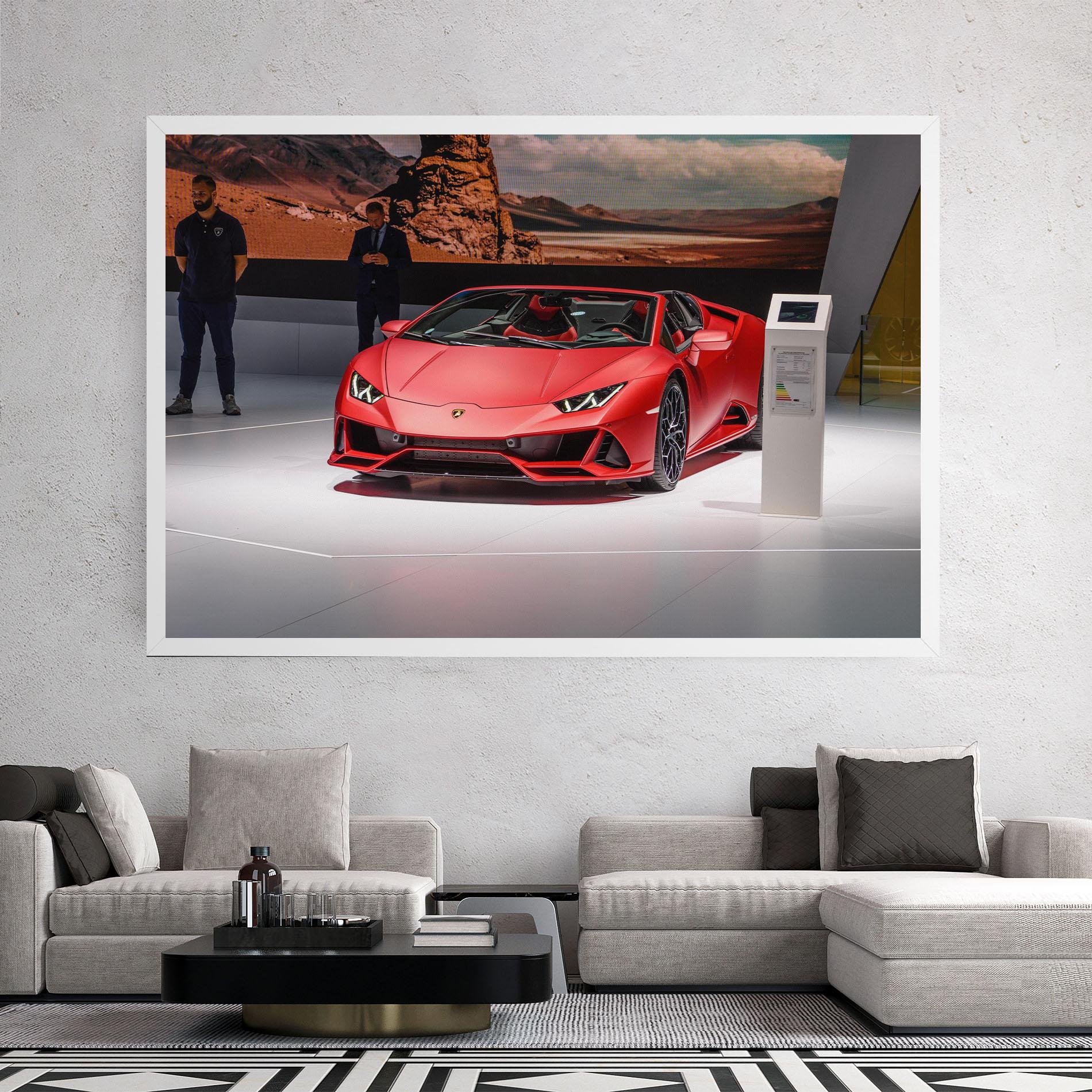 Leinwandbild Red Lambo Front mockup 2