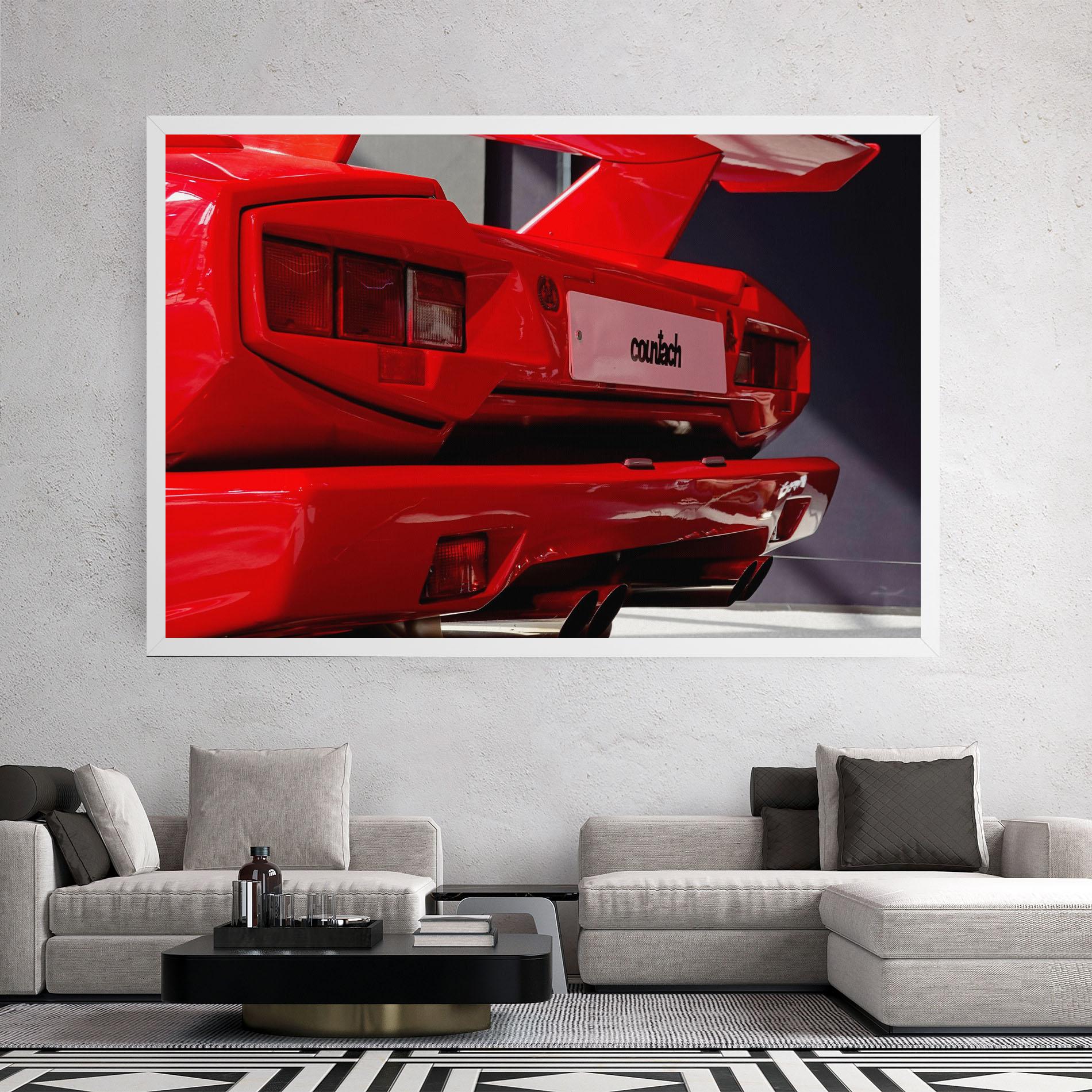 Leinwandbild Red Rear Countach mockup 2