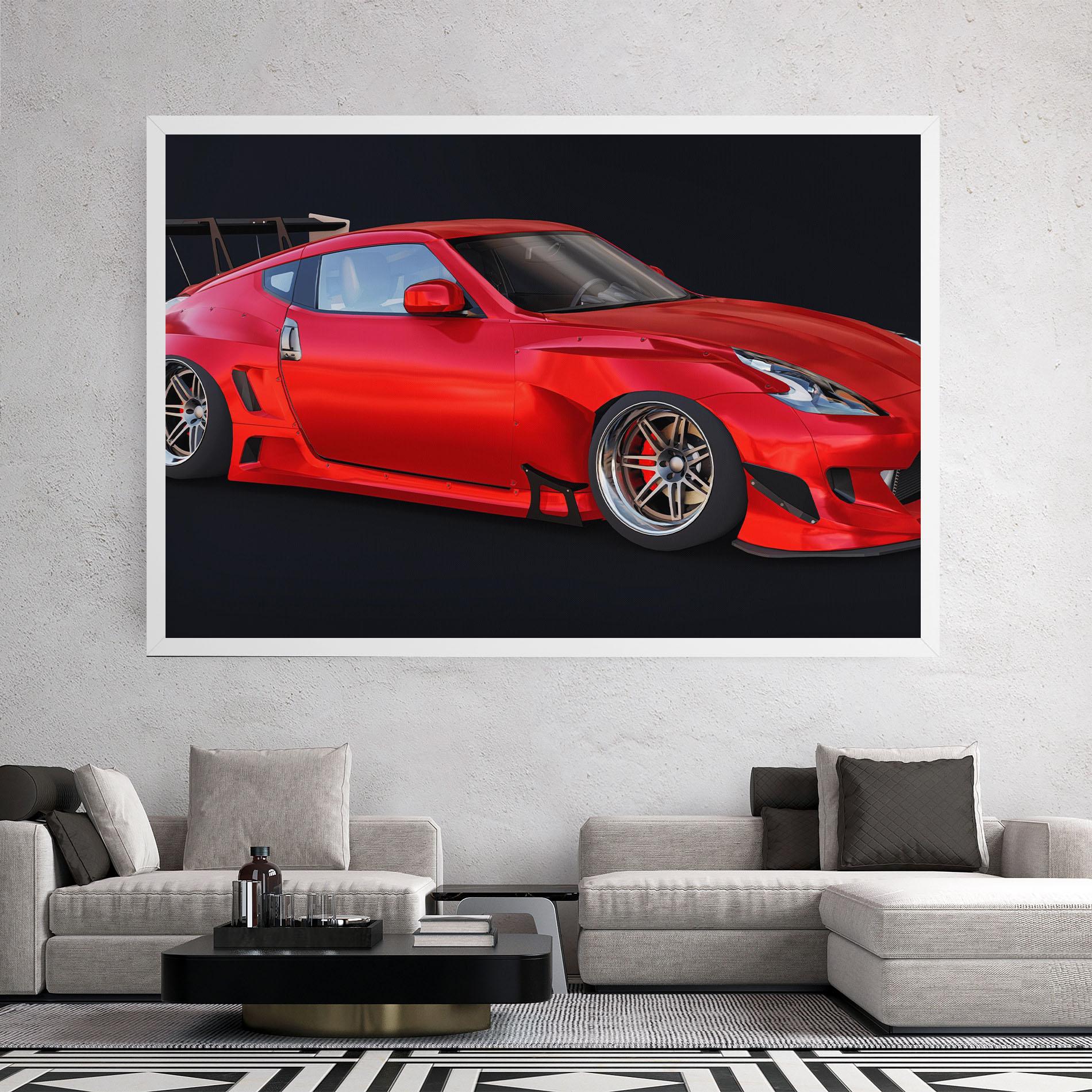 Leinwandbild Red Tuned 350z mockup 2