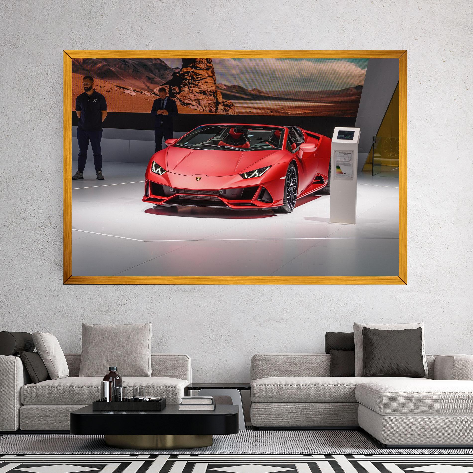 Leinwandbild Red Lambo Front mockup 2