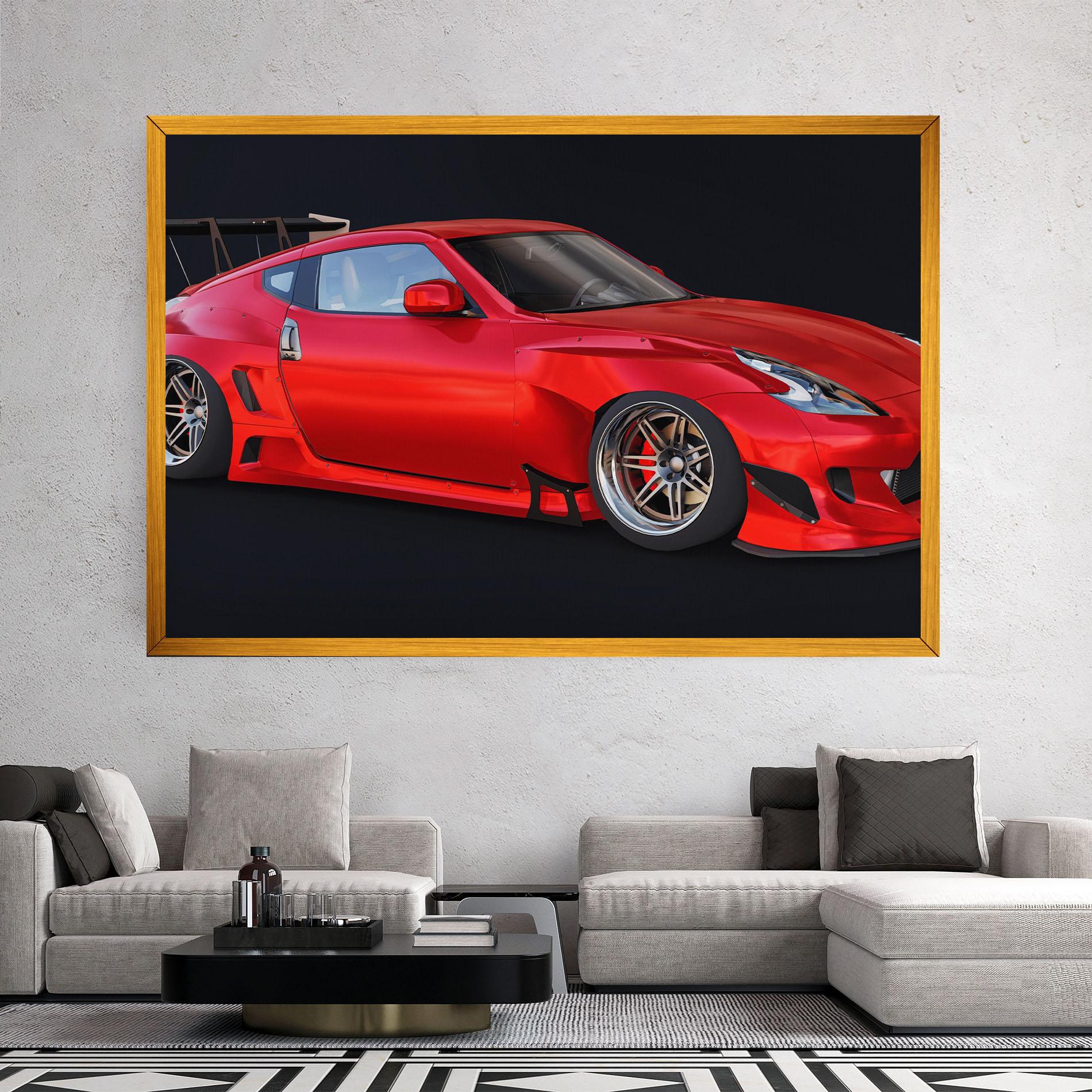 Leinwandbild Red Tuned 350z mockup 2