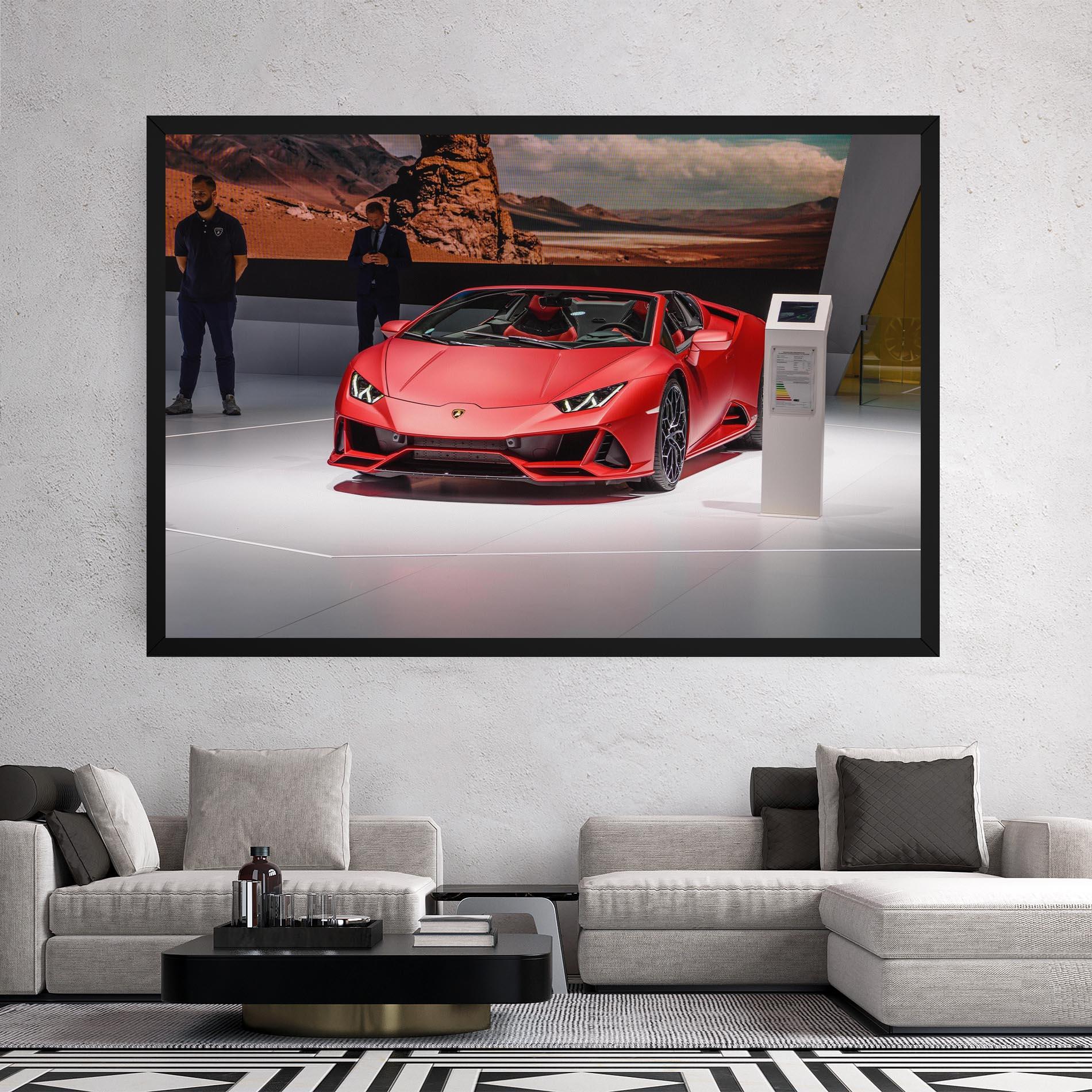 Leinwandbild Red Lambo Front mockup 2