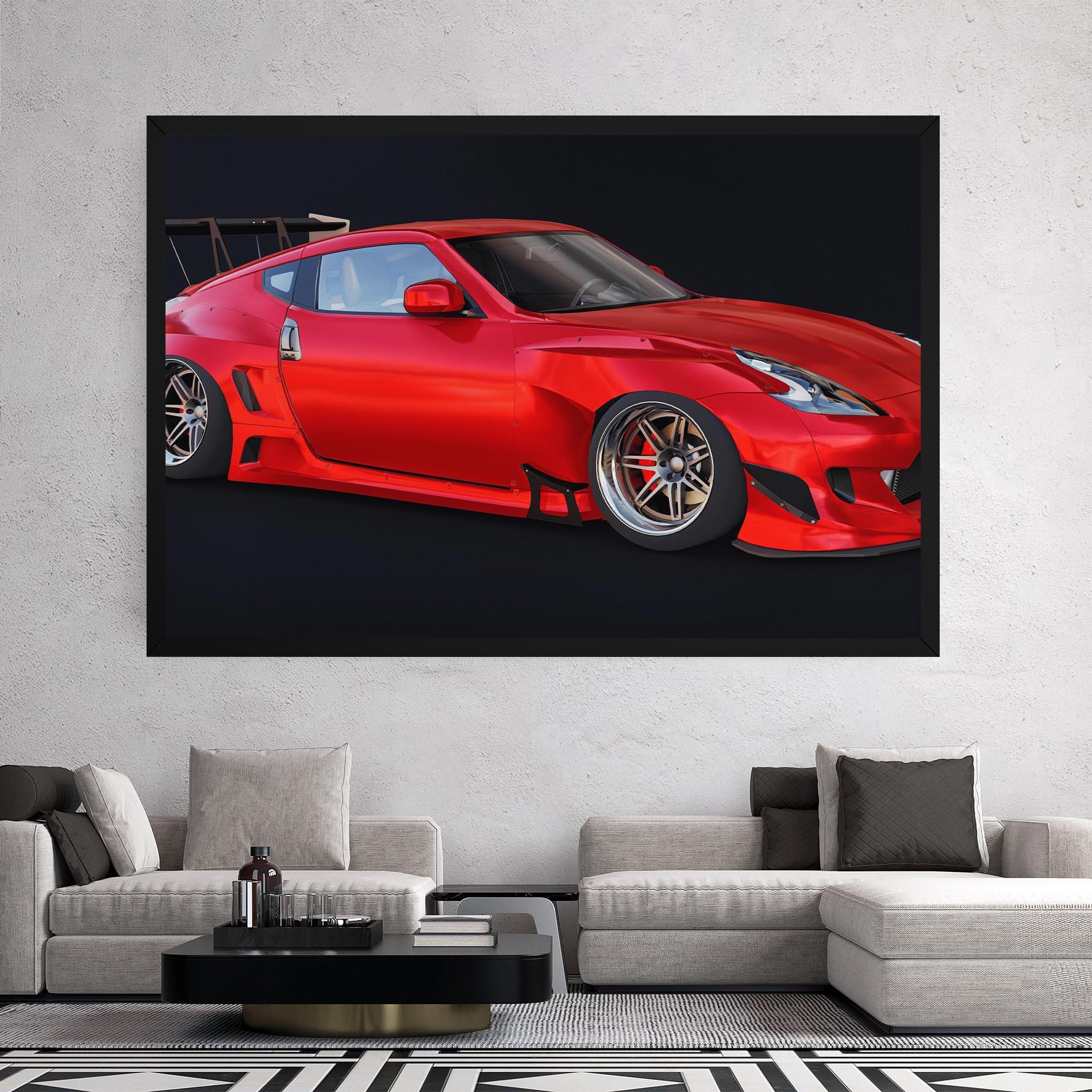 Leinwandbild Red Tuned 350z mockup 2