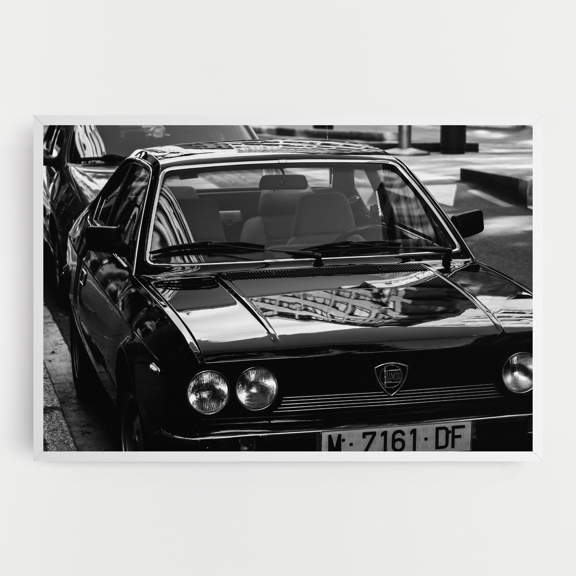 Leinwandbild Black Shiny Car mockup 0