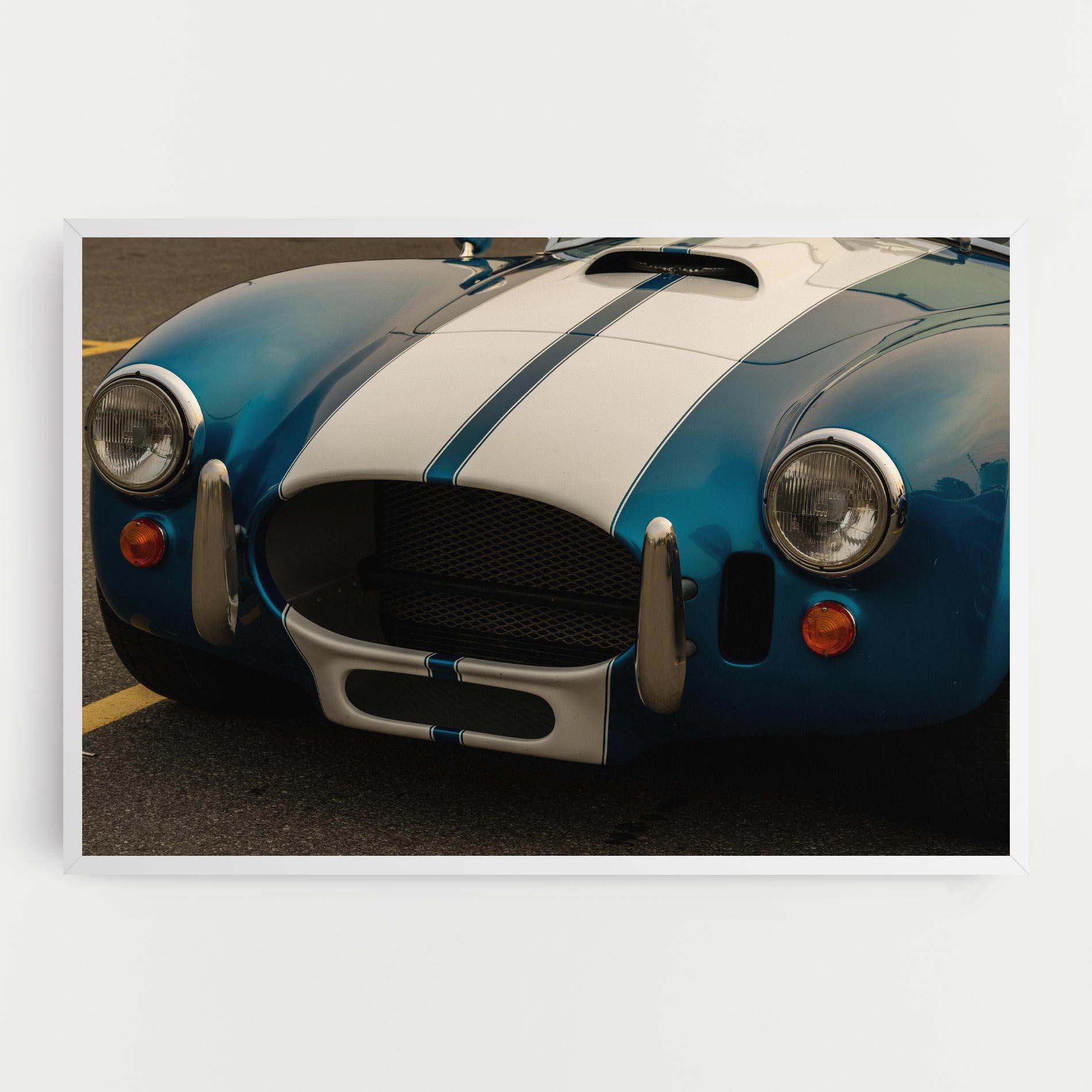 Leinwandbild Blue Vintage Car mockup 0