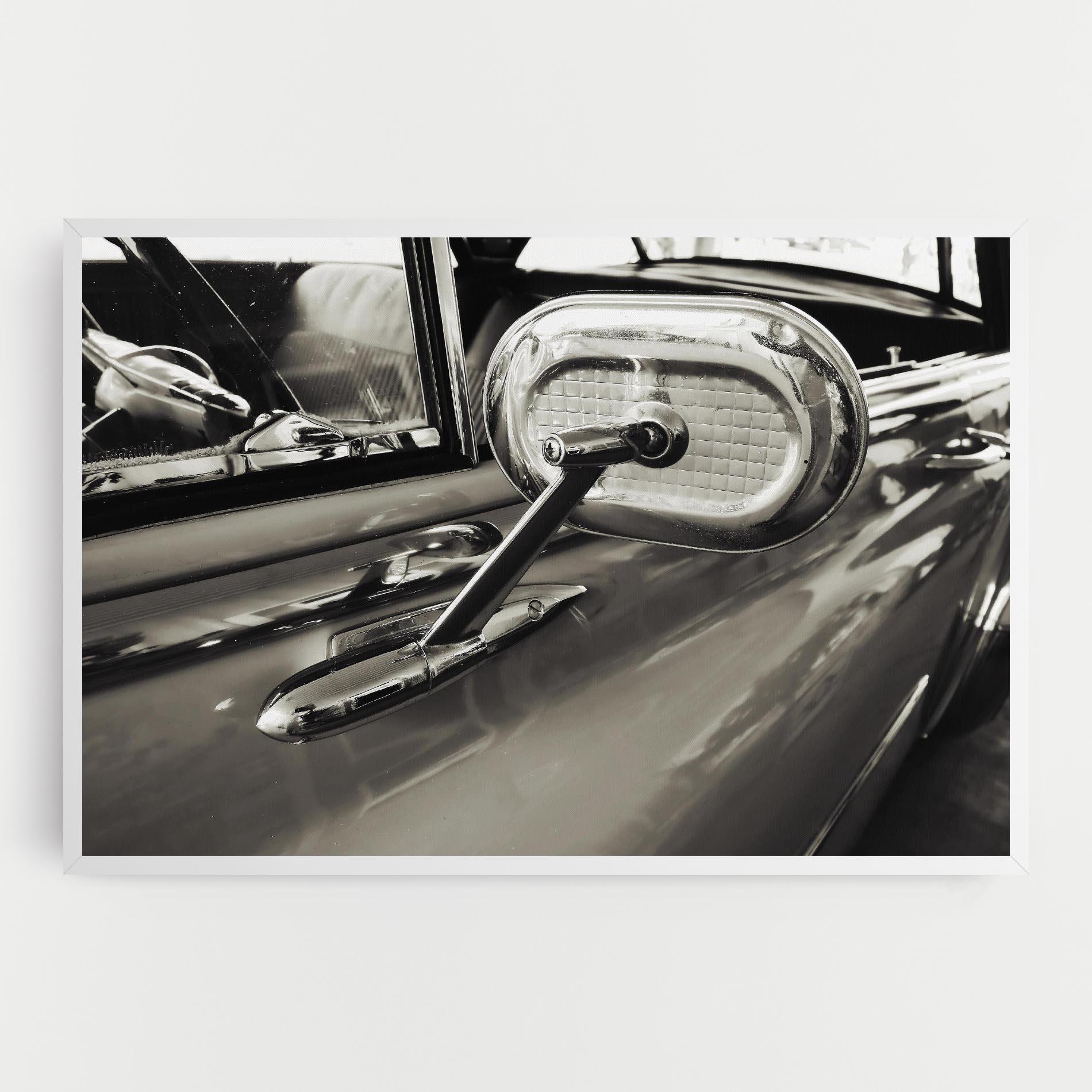 Leinwandbild Close Up Grey Car mockup 0