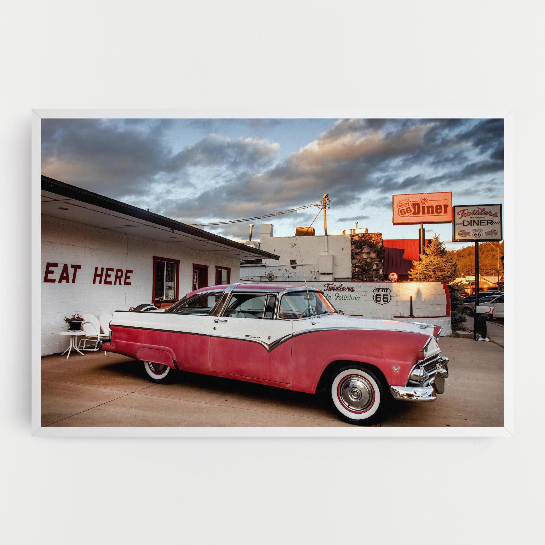 Leinwandbild Cloud Old Car mockup 0