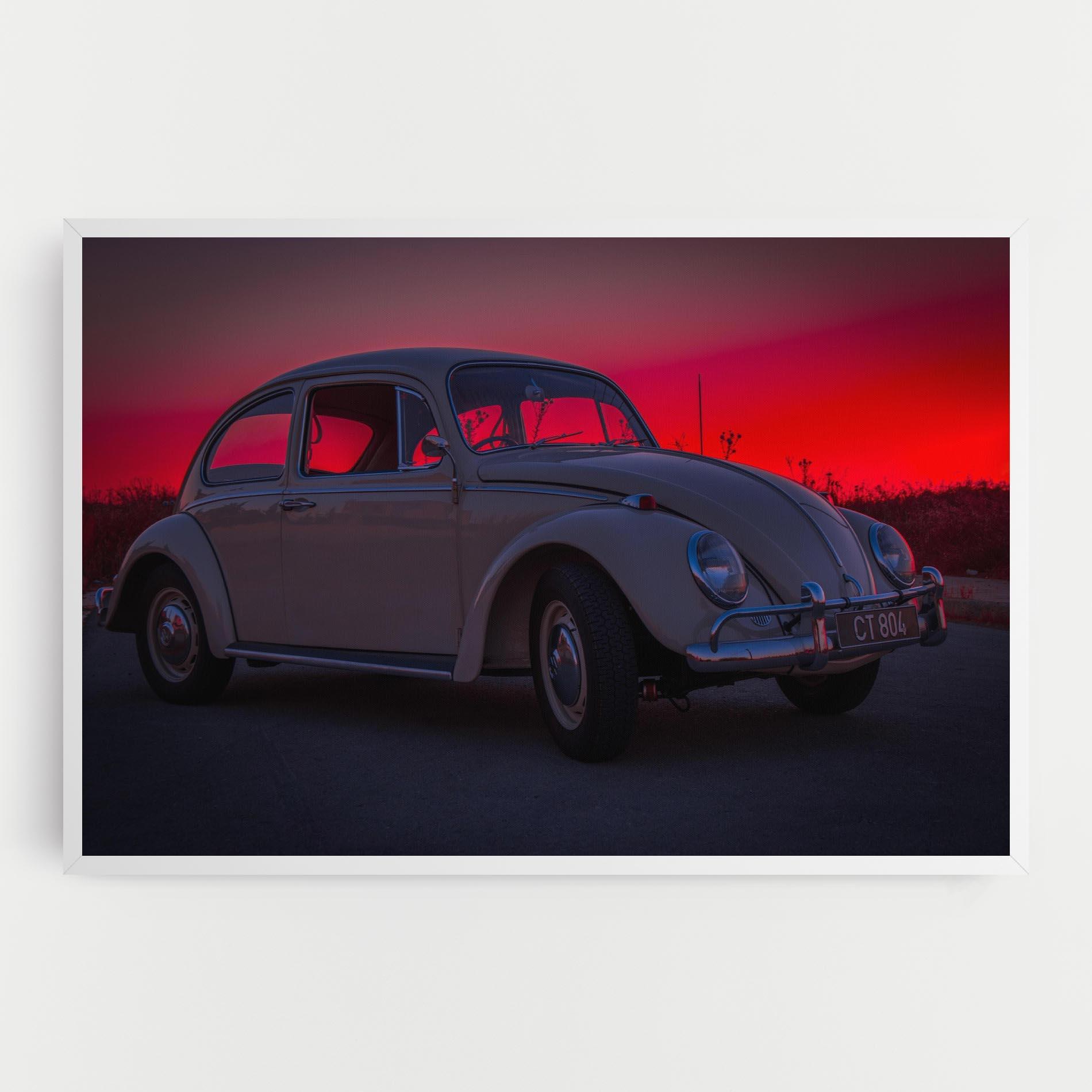 Leinwandbild Old Car Sunset mockup 0