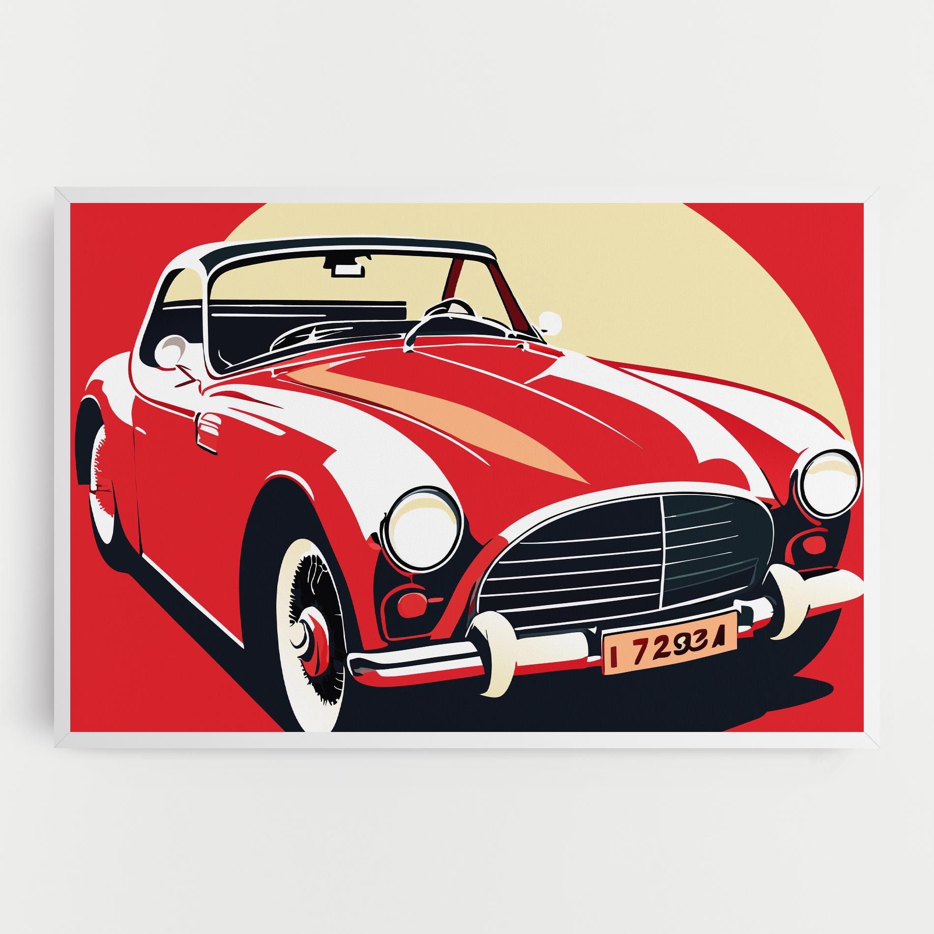 Red Vintage Car mockup 0