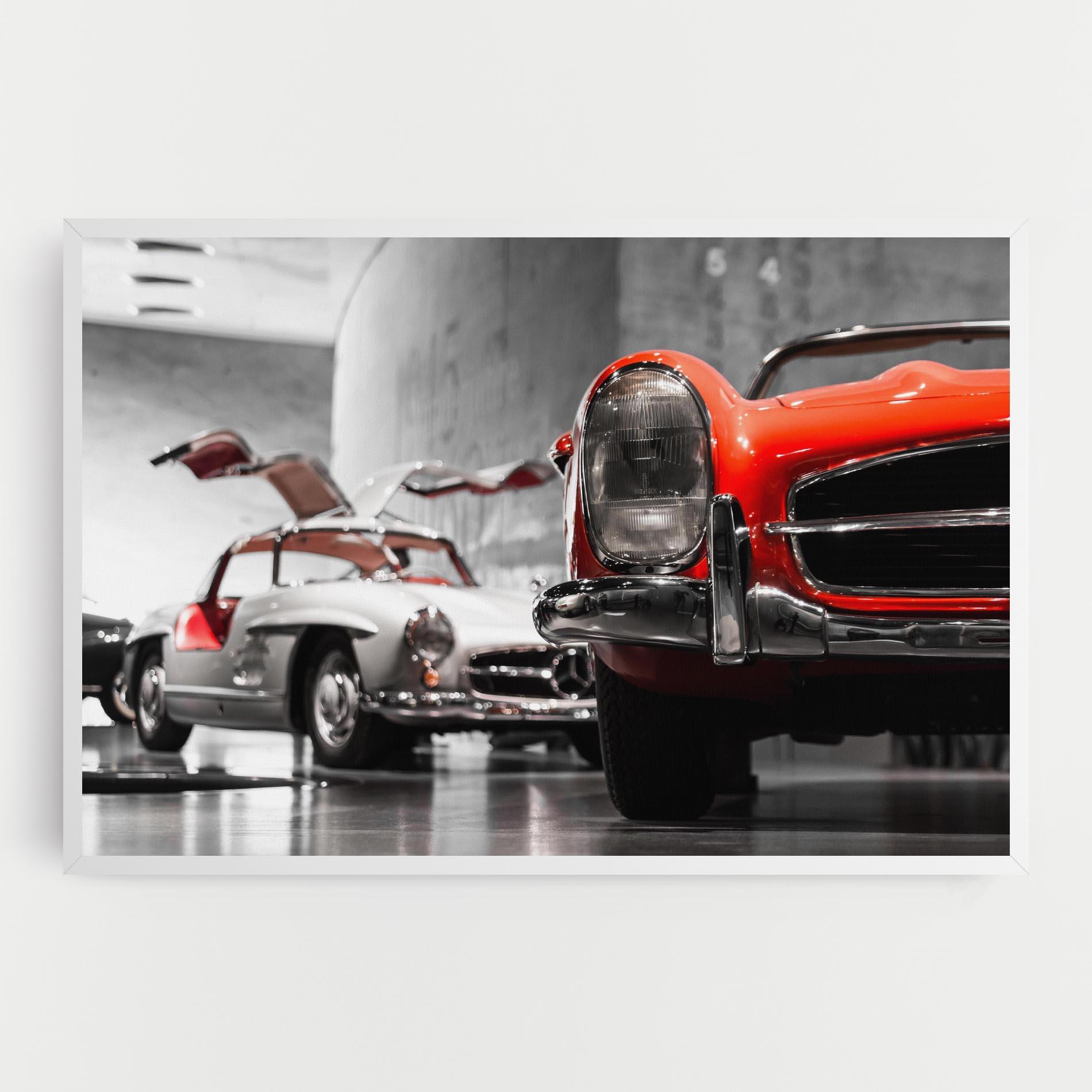 Leinwandbild Vintage Red White mockup 0