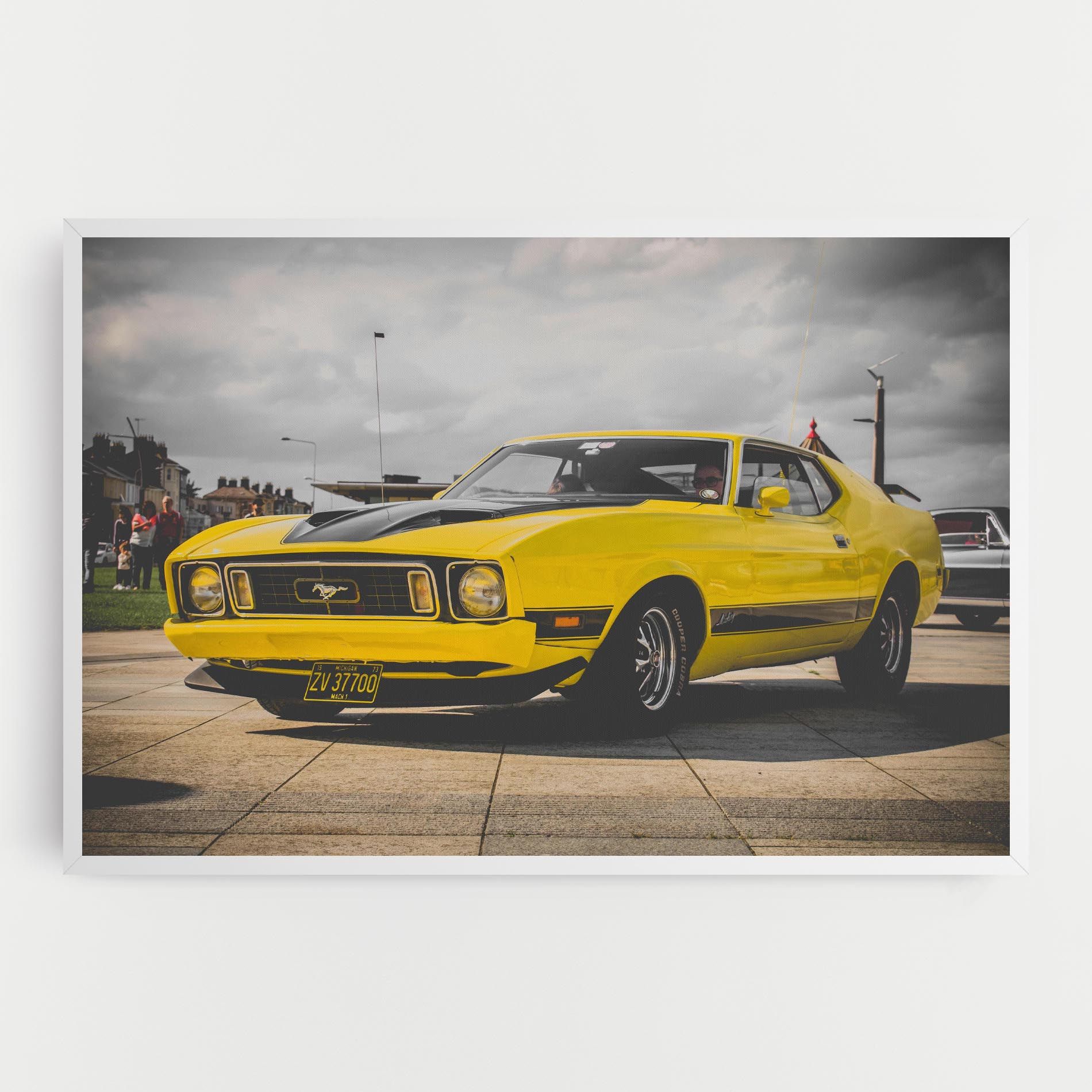 Vintage Yellow Car mockup 0