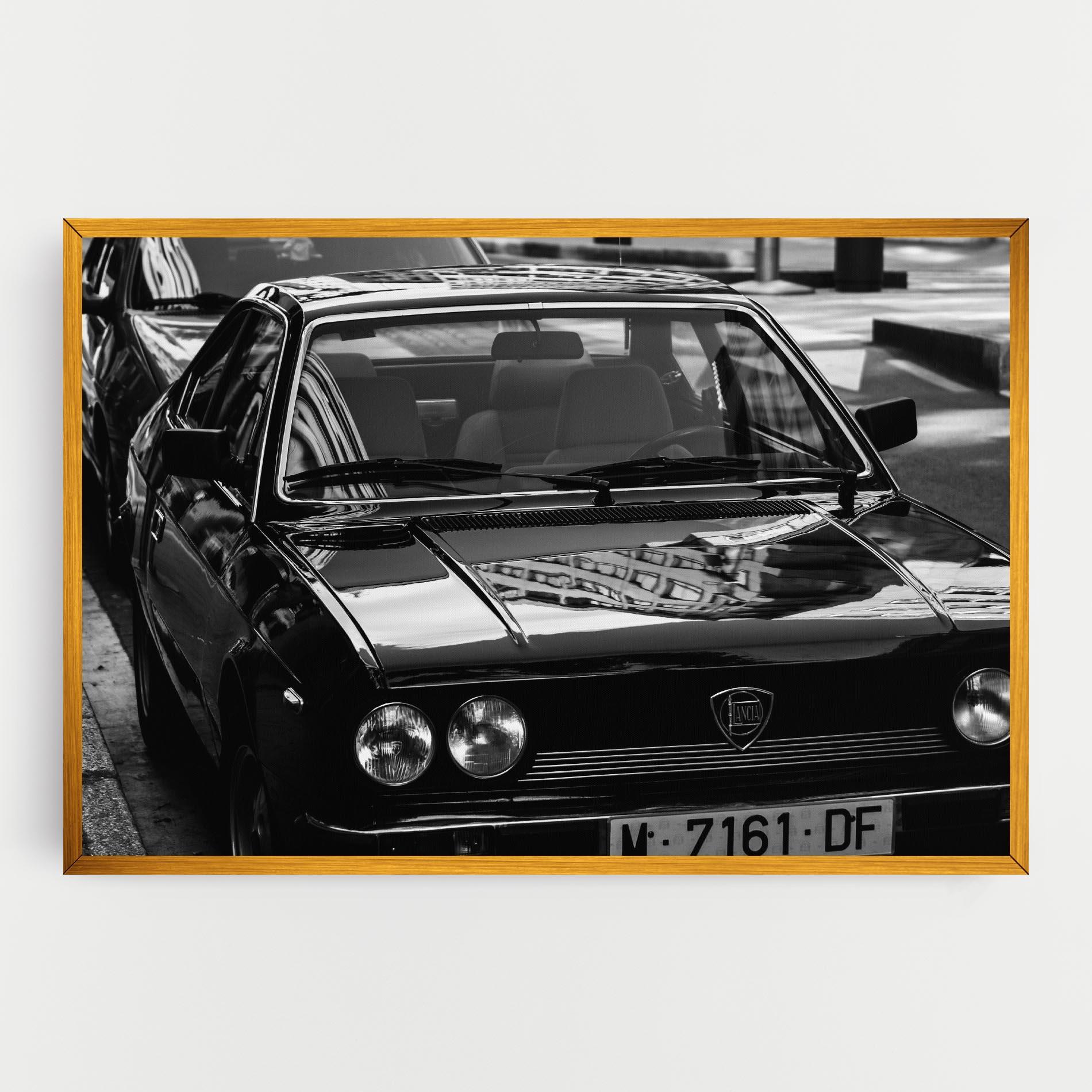 Leinwandbild Black Shiny Car mockup 0