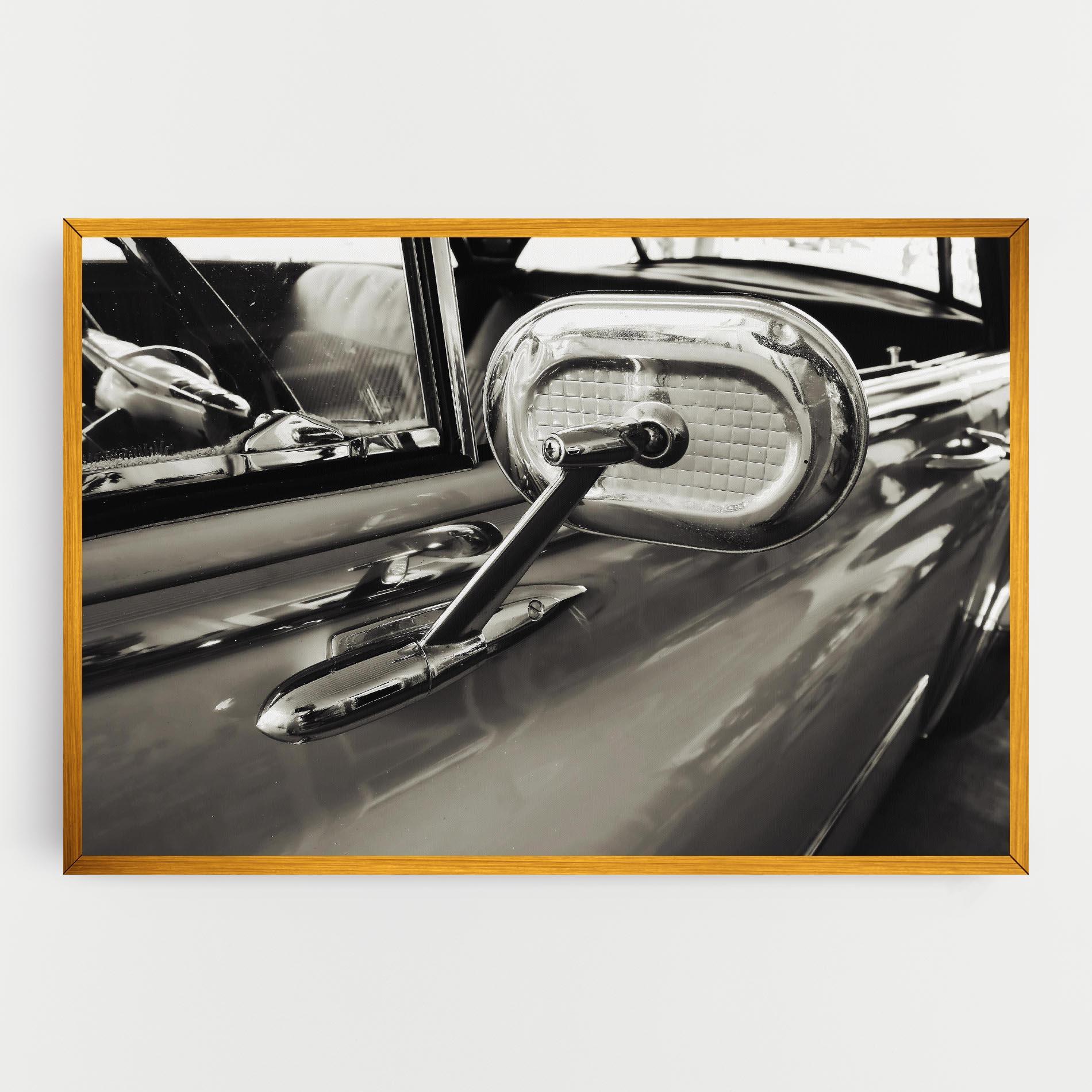 Leinwandbild Close Up Grey Car mockup 0