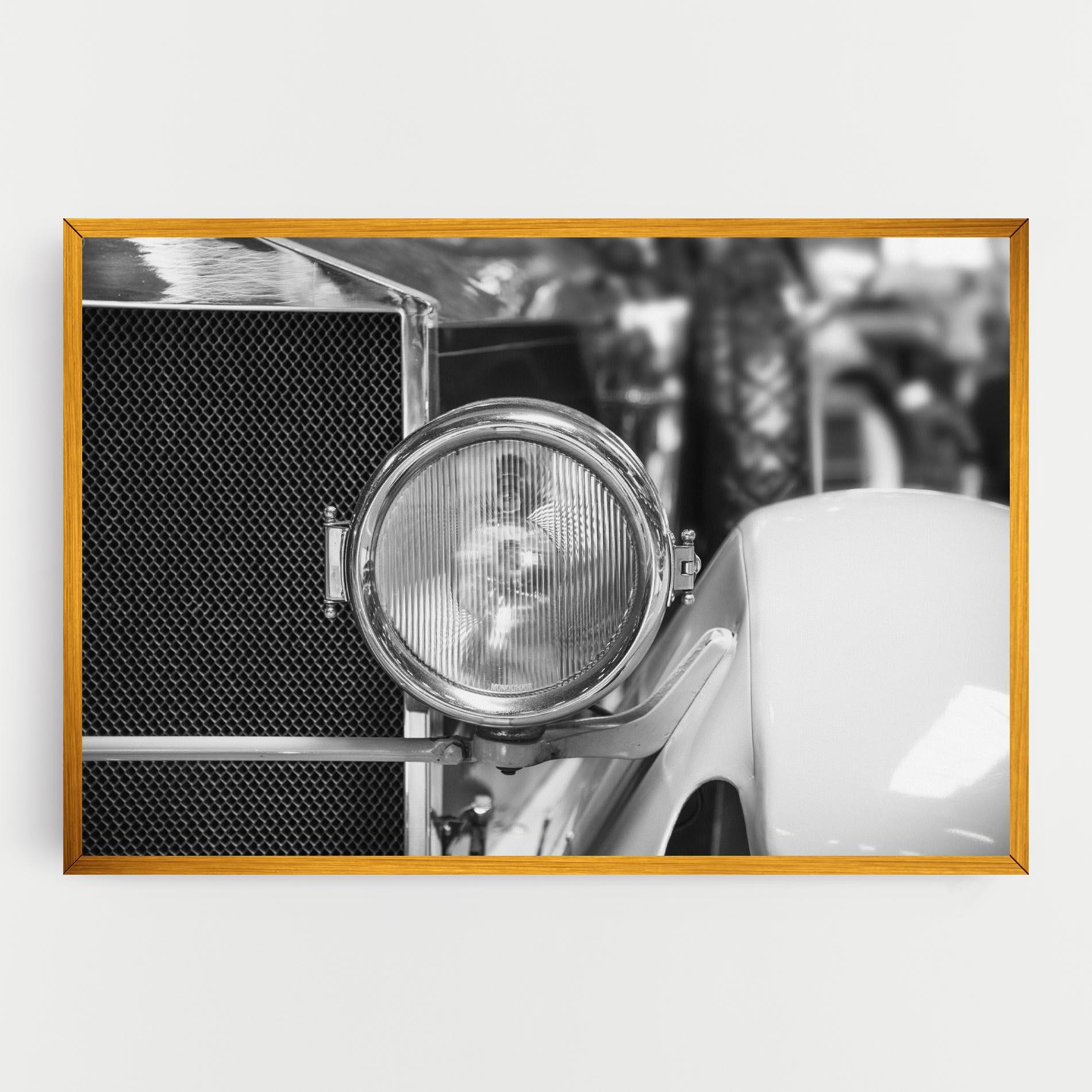 Leinwandbild Closeup Grey Car mockup 0