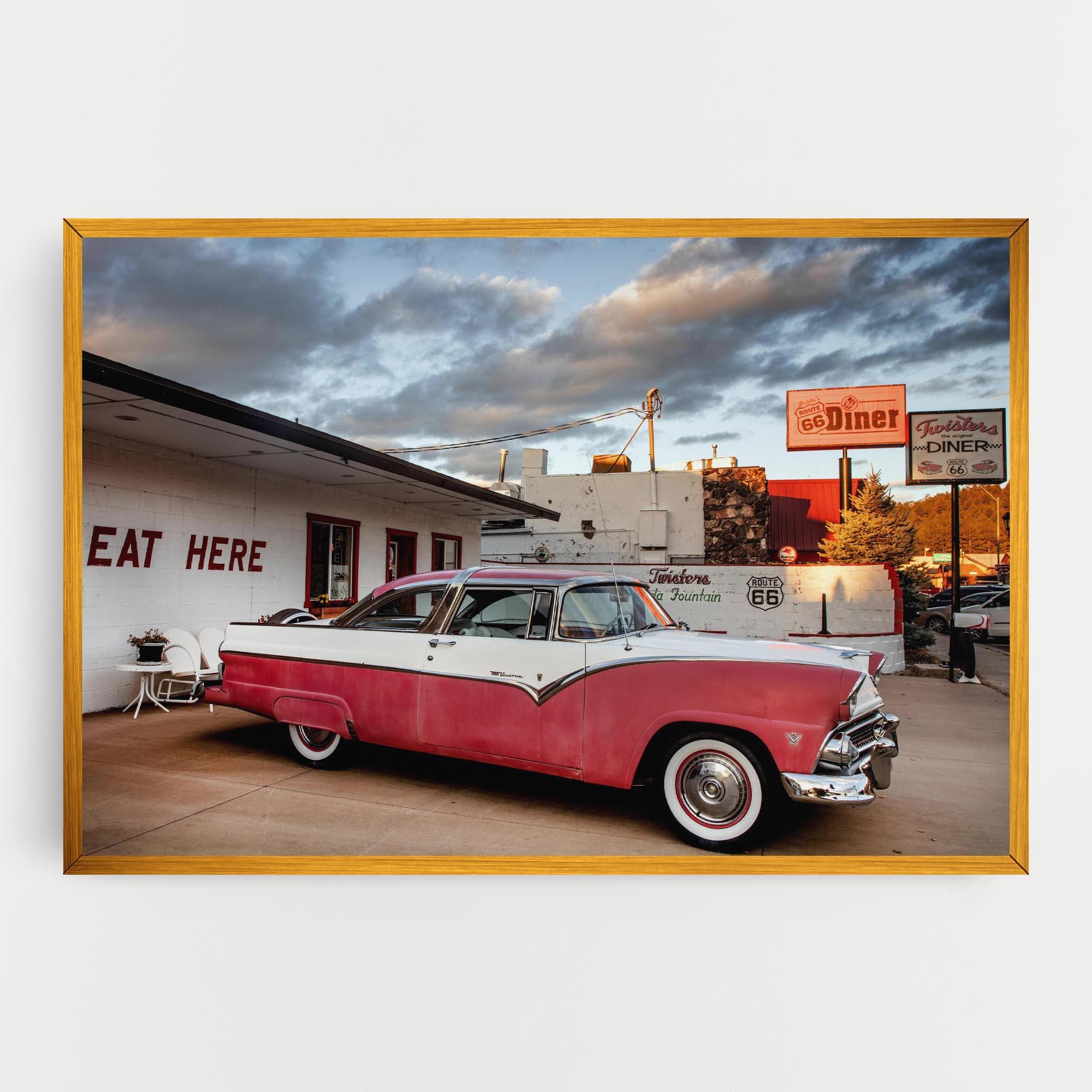 Leinwandbild Cloud Old Car mockup 0