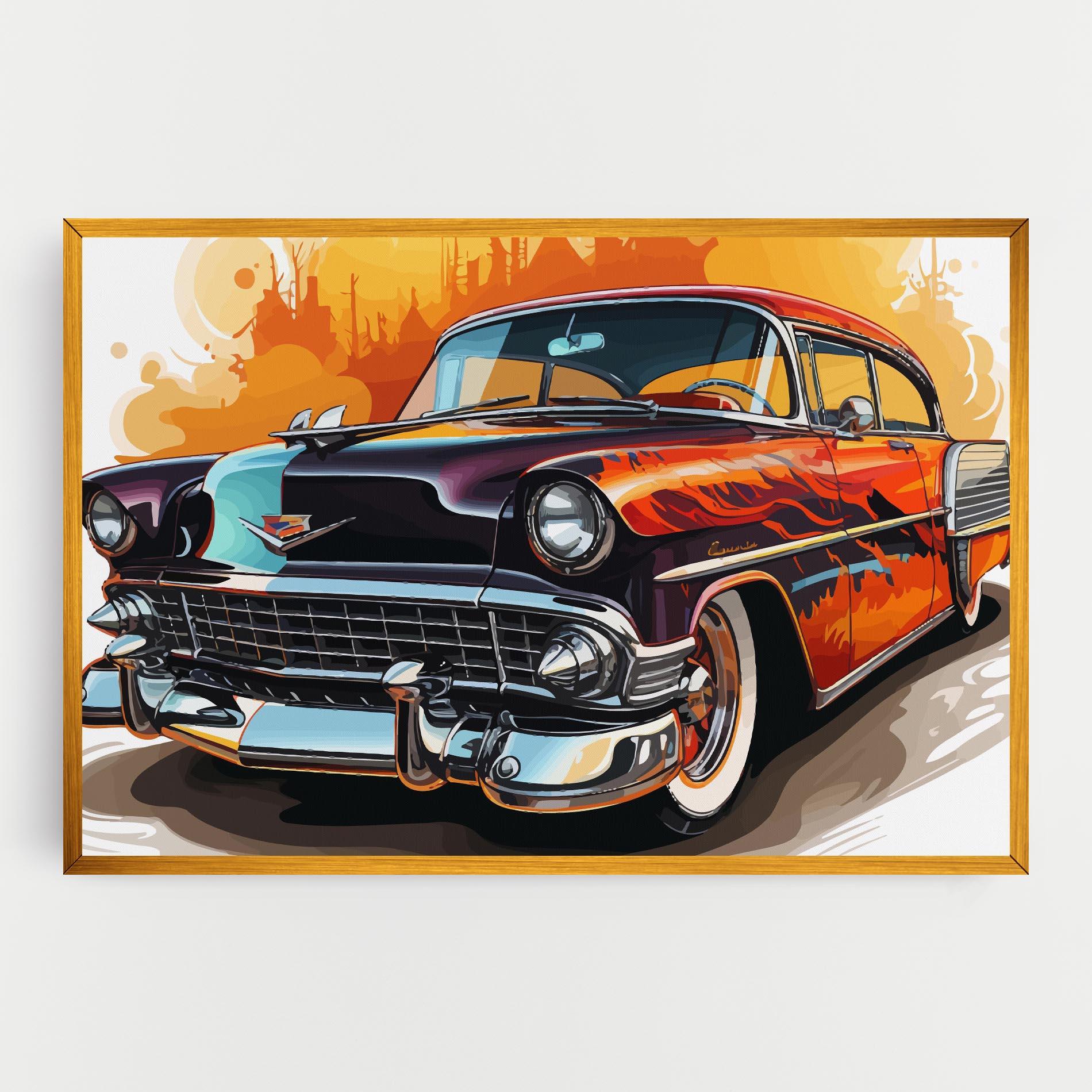 Leinwandbild Cool Vintage Car mockup 0