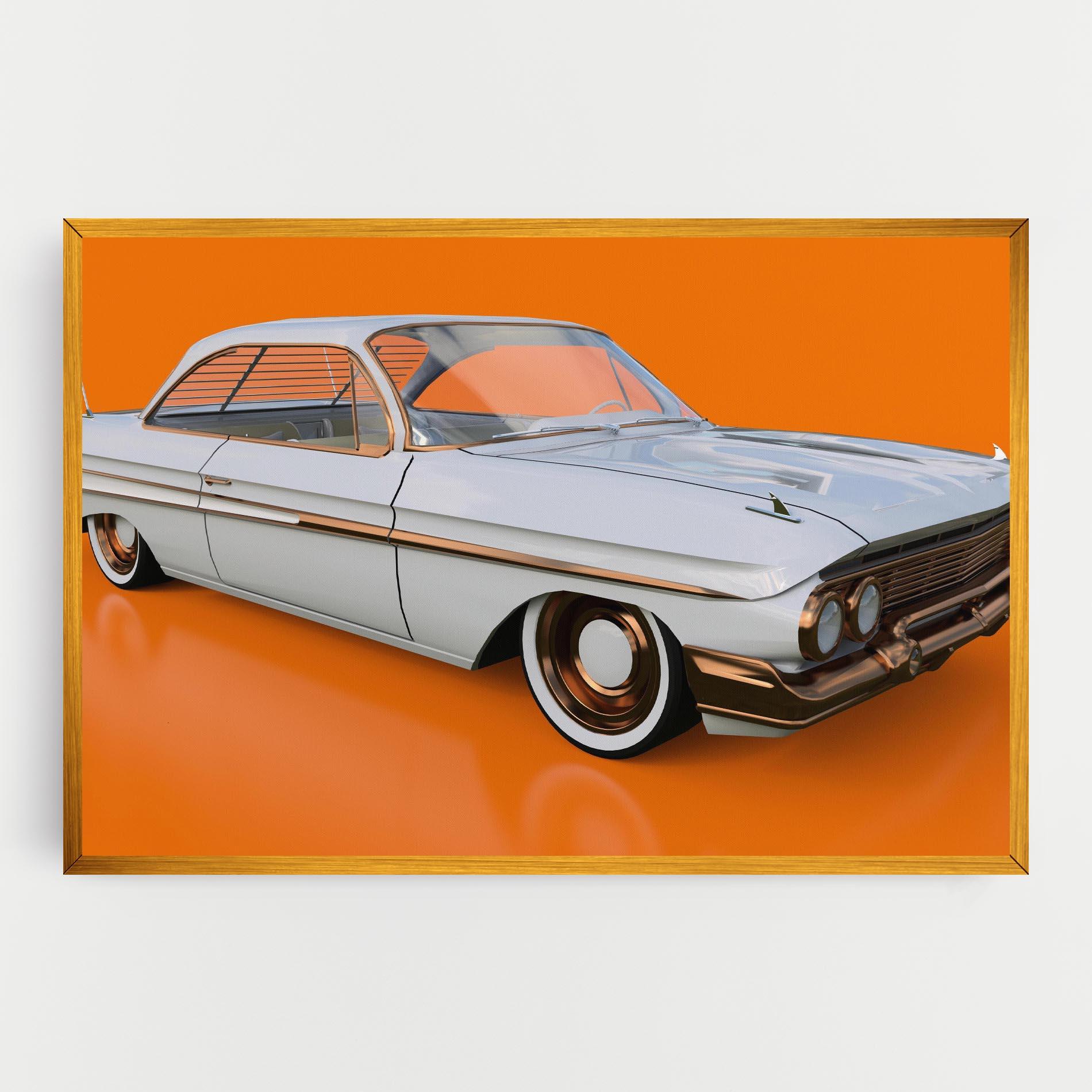 Leinwandbild Old American Car mockup 0