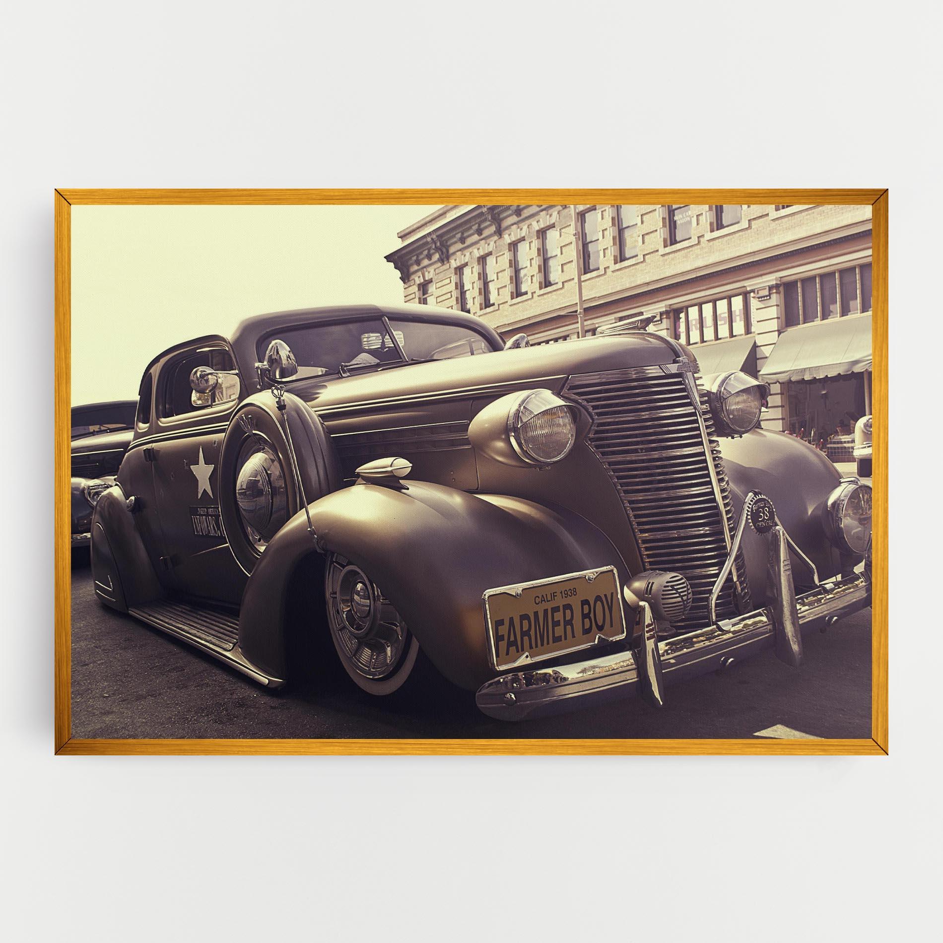 Leinwandbild Old Classic Car mockup 0
