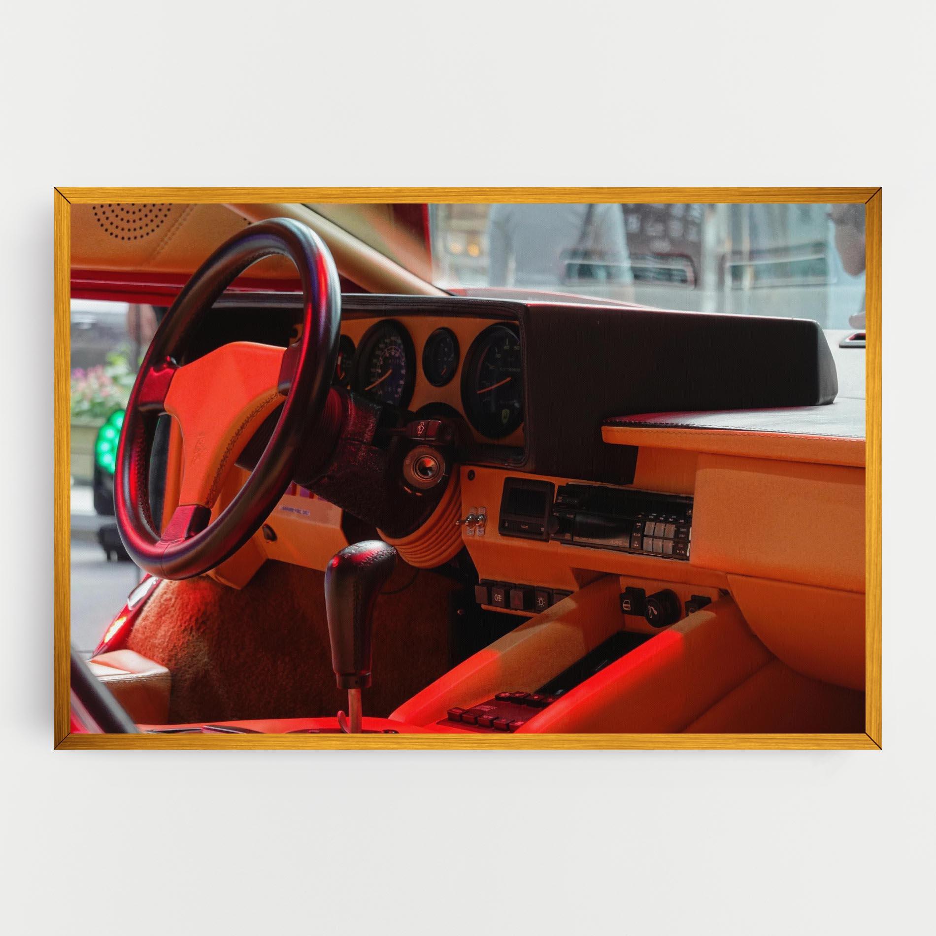 Leinwandbild Orange Black Car mockup 0
