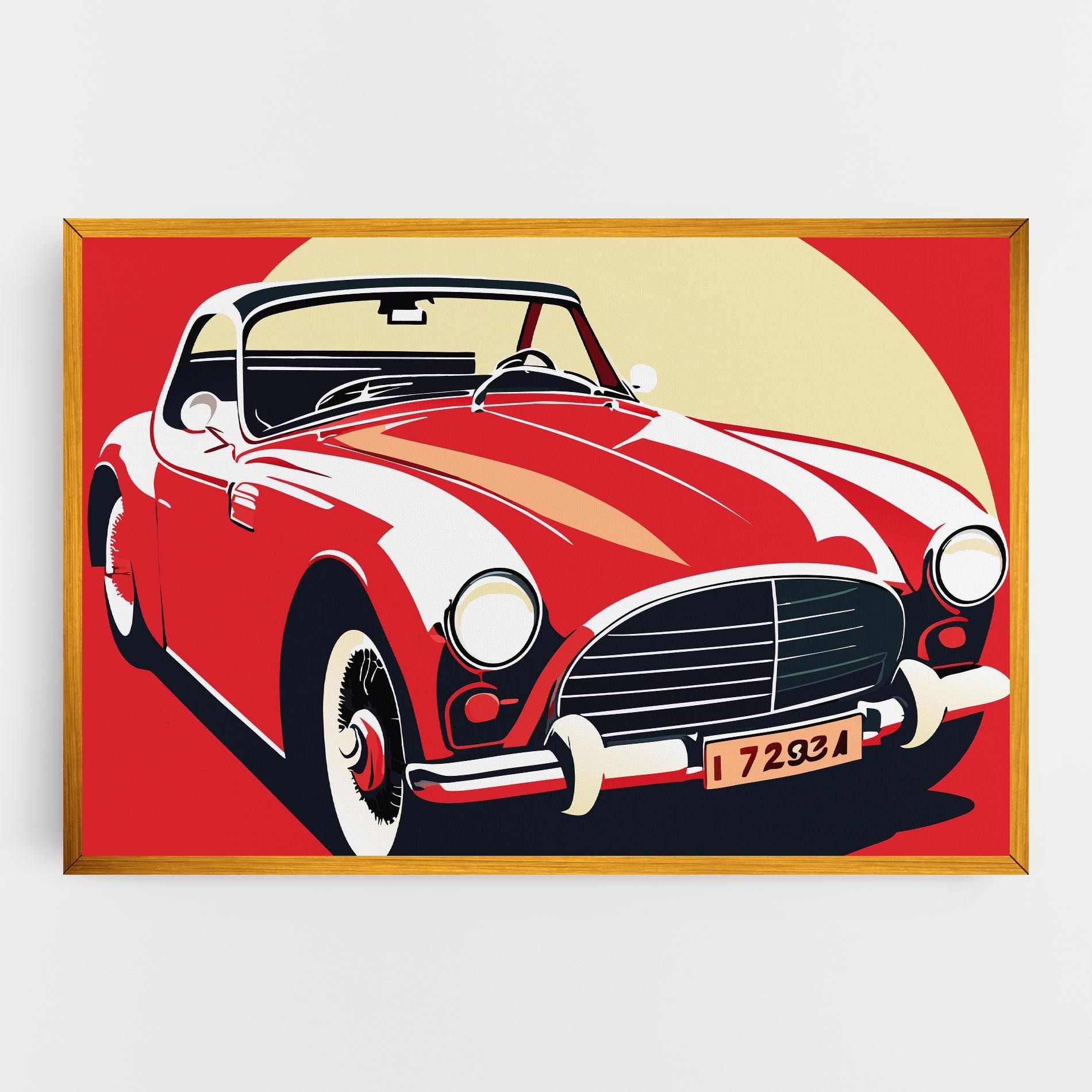 Red Vintage Car mockup 0